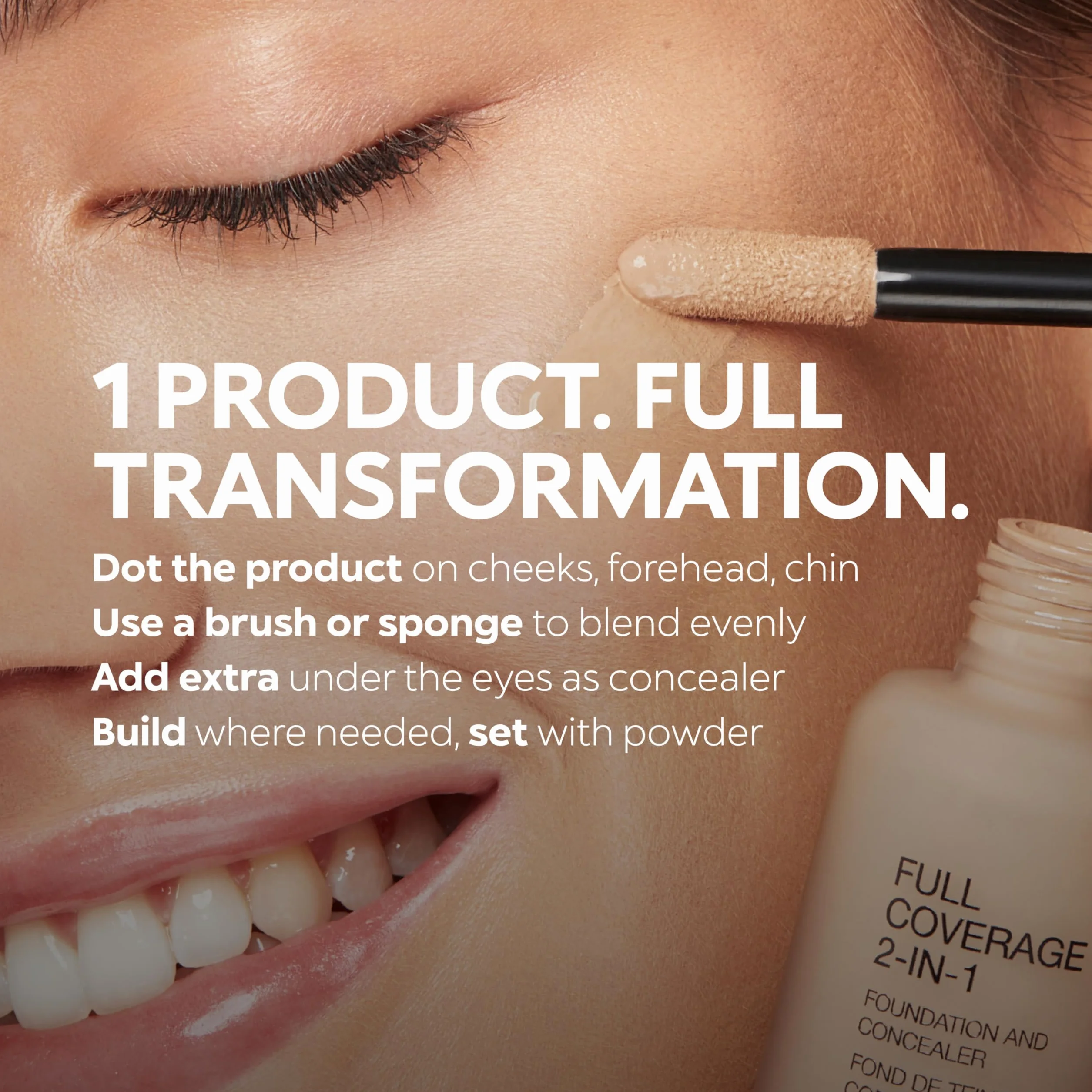 KIKO Milano Full Coverage 2-in-1 Foundation & Concealer 01 - WR 01