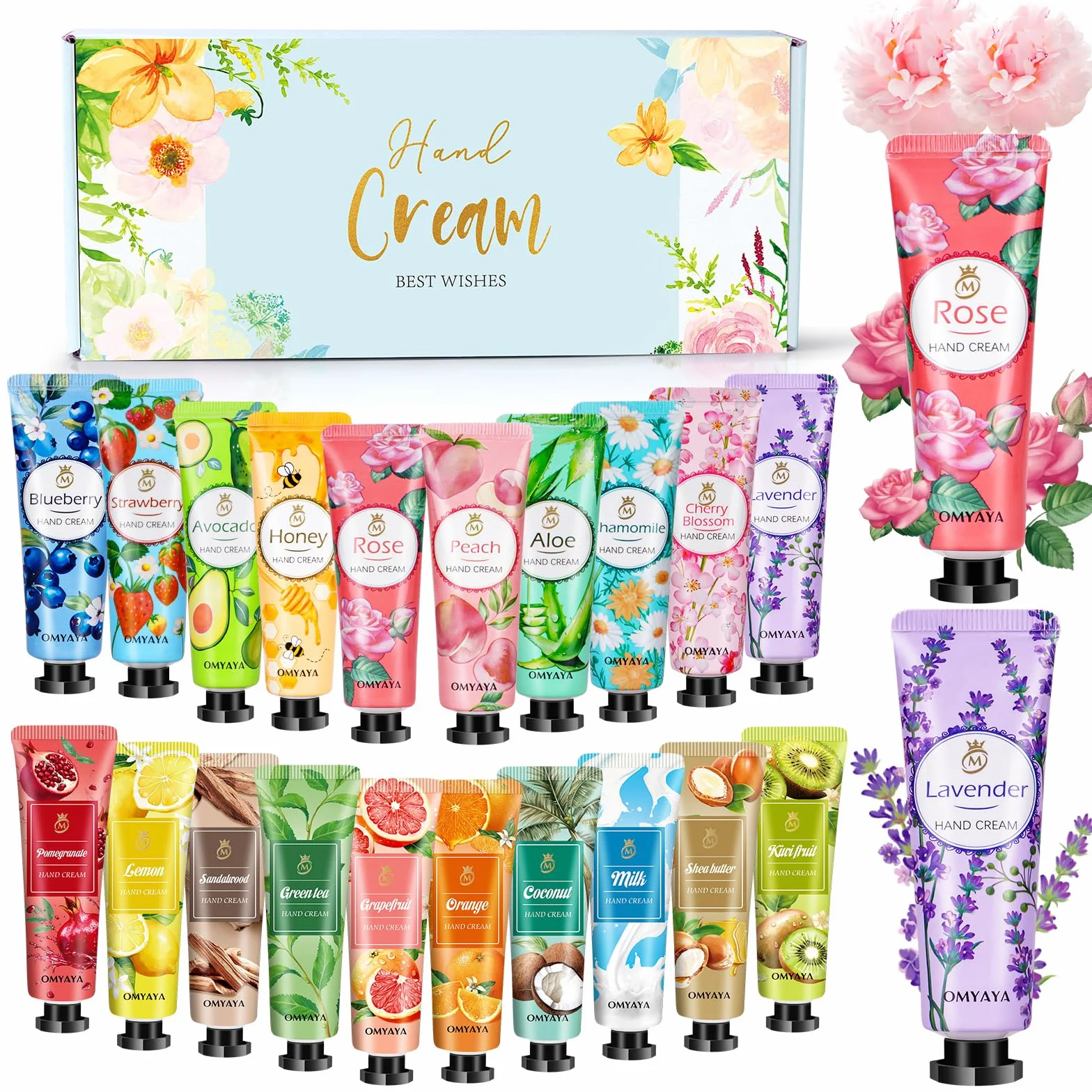Crème main 20 pièces soin mains pieds secs cadeau femme homme Noël anniversaire