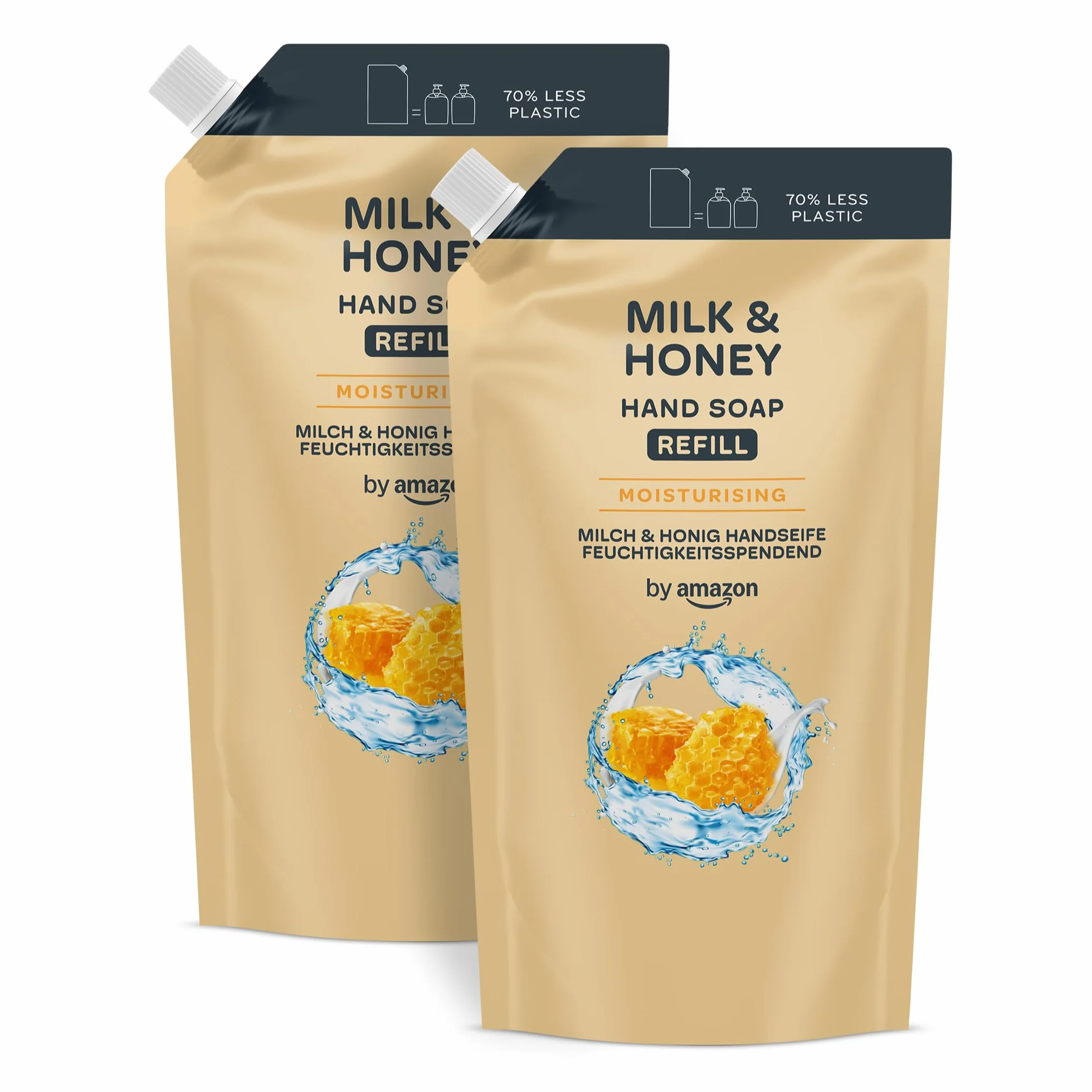 Amazon Savon pour les mains Lait et miel recharge 2 x 1 000 ml
