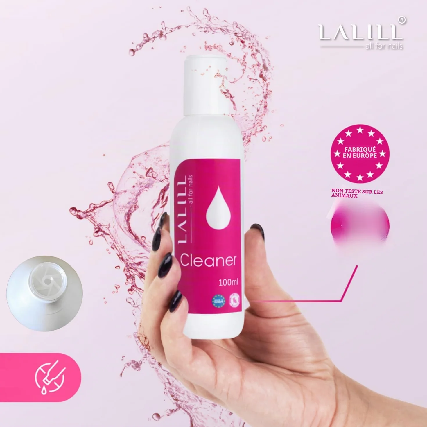 Set Cleaner Ongles Dégraissant 100 ml + Dissolvant à L'acétone 100 ml - Gel Polish Remover - Acétone UV