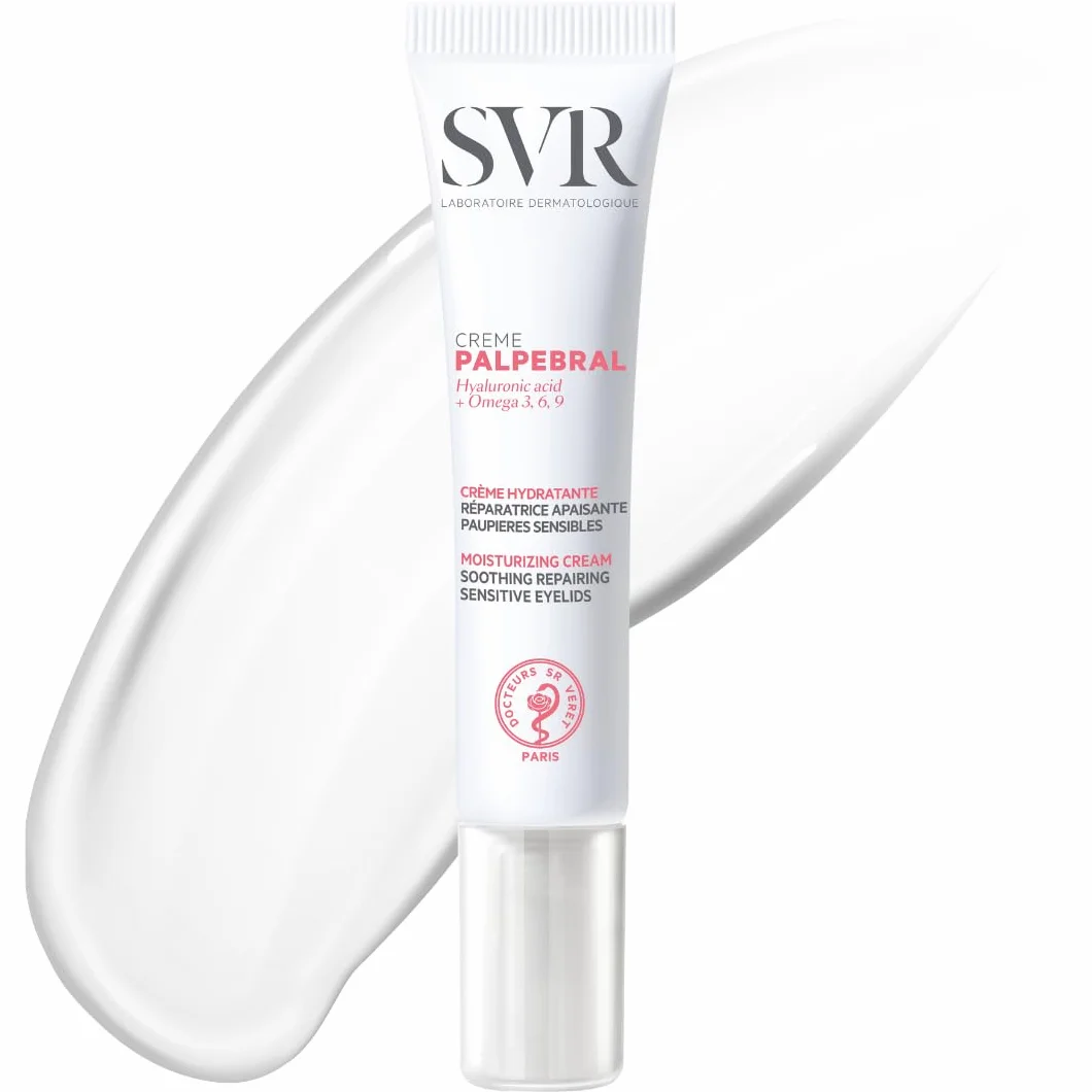 Topialyse SVR Palpebral Crème Soin apaisant anti-grattage pour paupières sensibles sèches irritées Acide hyaluronique omégas 3-6-9 15 ml