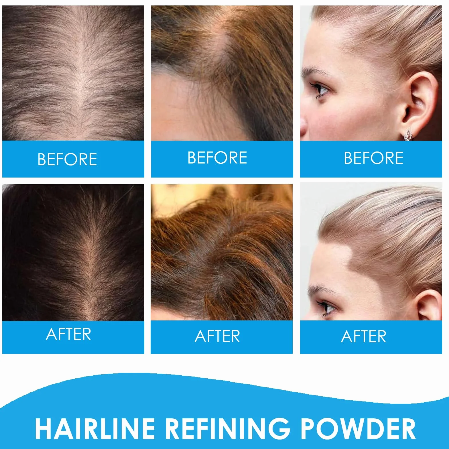 Poudre de Racine de Cheveux Marron foncé pour épaissir les cheveux, Retouche et Couverture