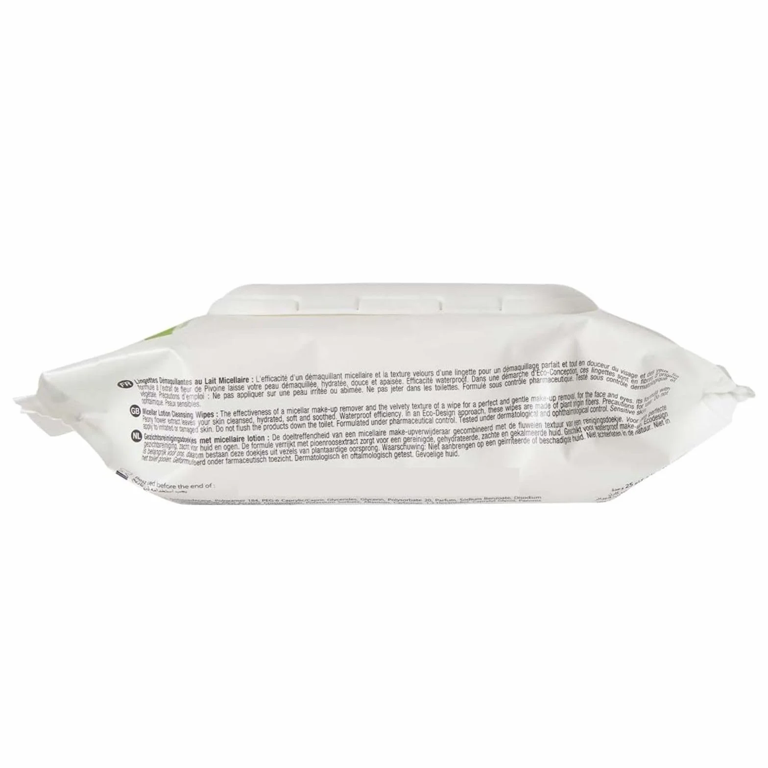 Corine de Farme Lingettes Démaquillantes Micellaires 25 Apaisantes Hydratantes Waterproof Peaux Sensibles Fabriqué en France