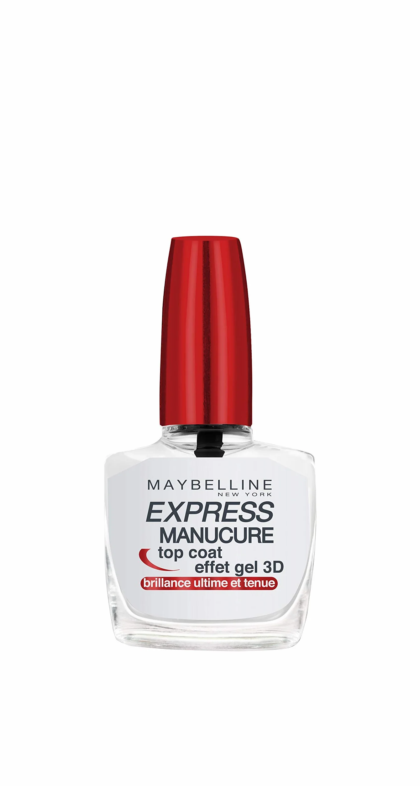 Maybelline New York Express Manucure Vernis à Ongles Top Coat Effet Gel 3D