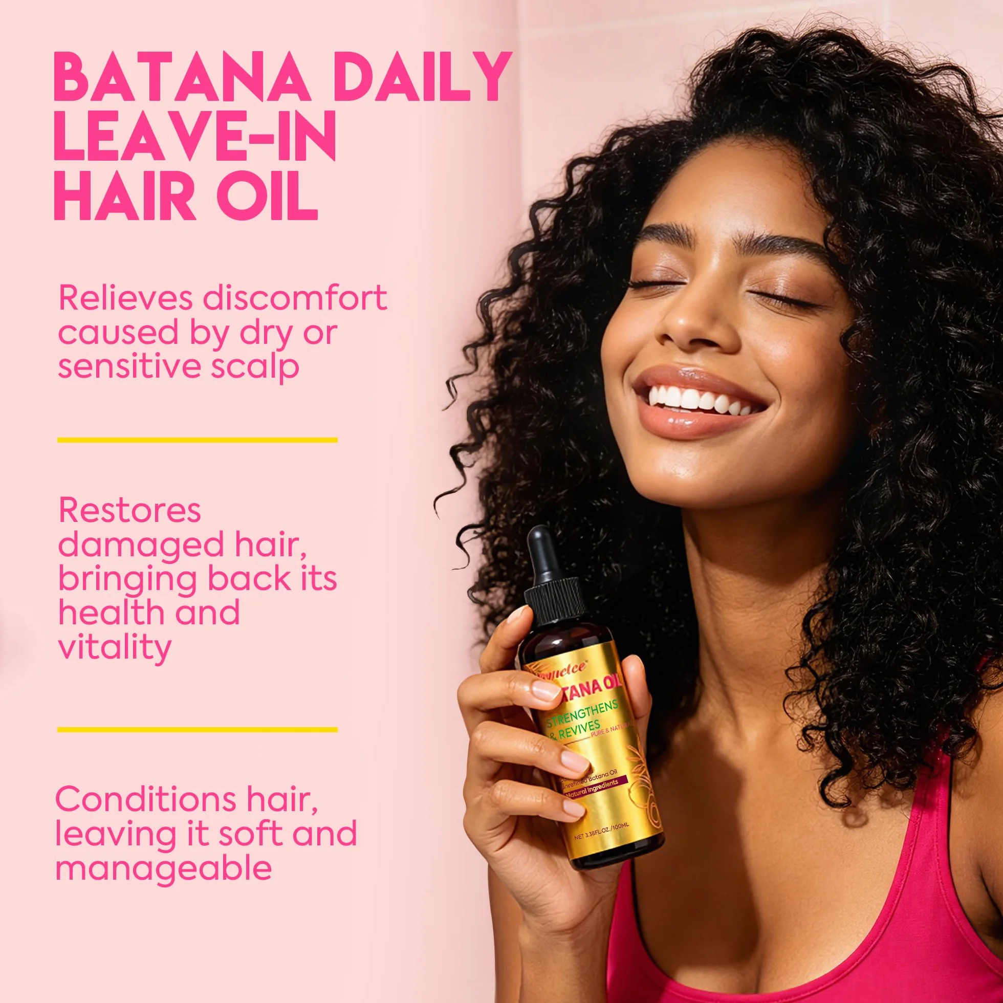 Kit huiles Batana immetee, Masque capillaire Batanas, Soin cuir chevelu cheveux secs crépus, Huile nourrissante profondeur cheveux secs colorés