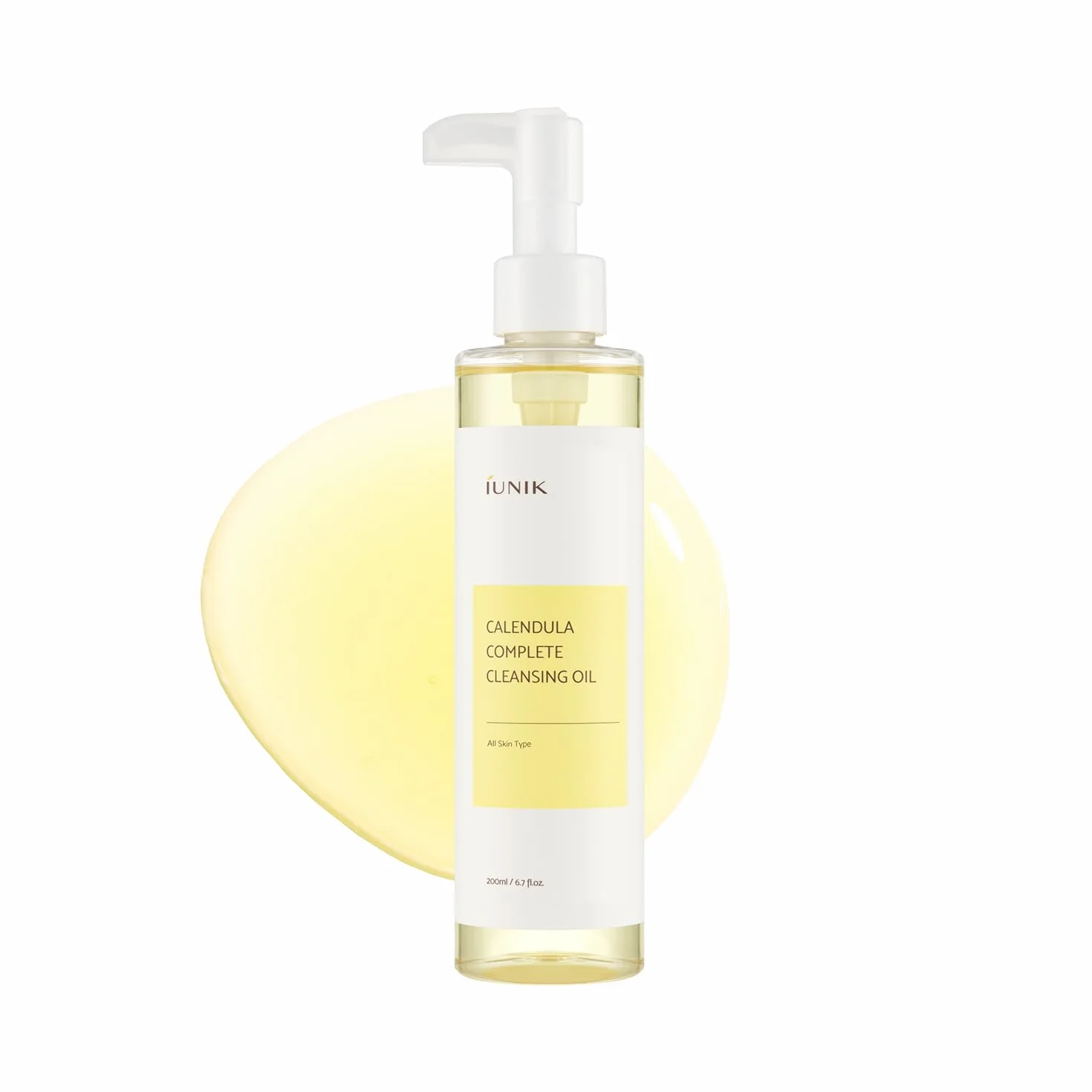 iUNIK Huile Nettoyante Complète au Calendula (200 ml) — Démaquillant Doux, Nourrissant, Soin Coréen