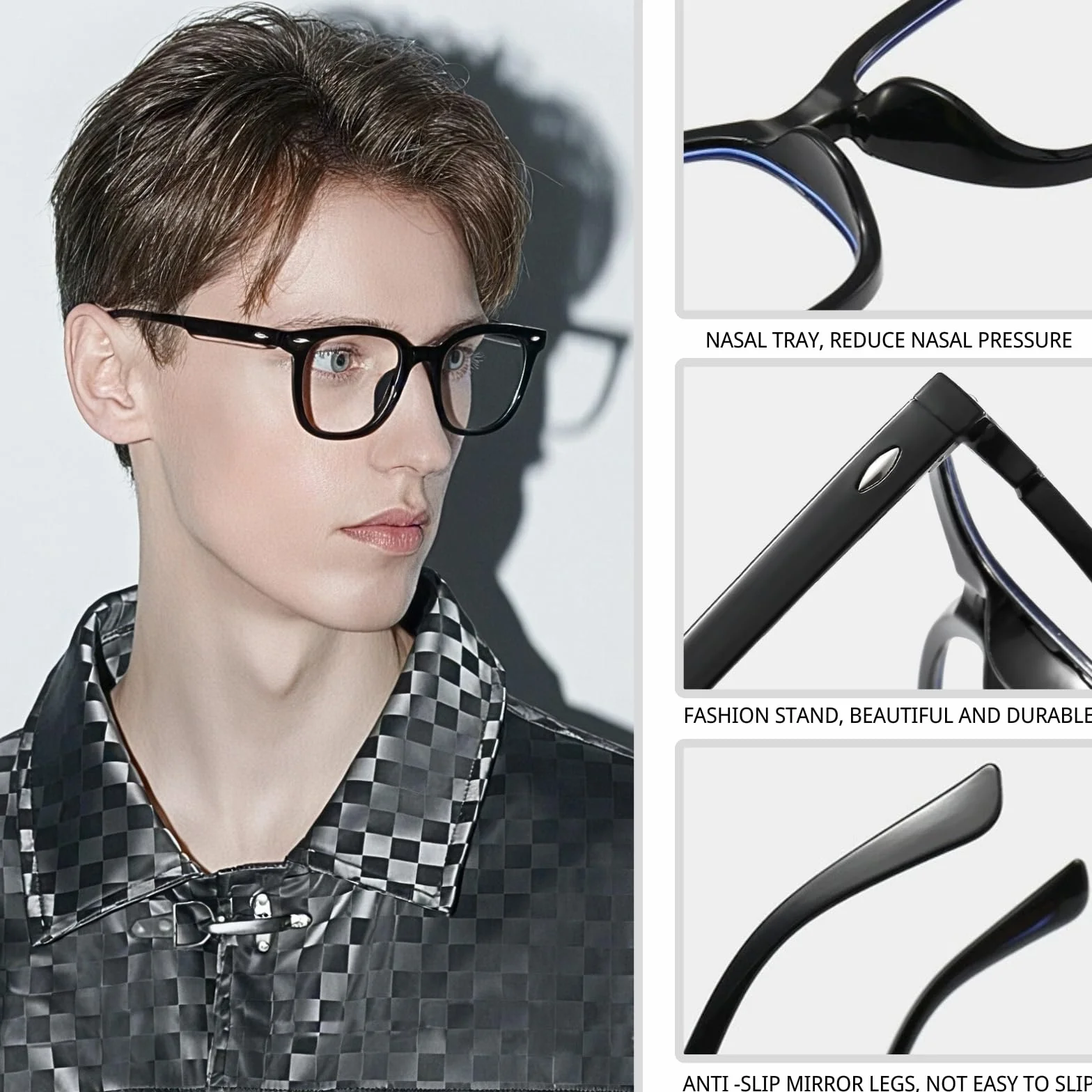 KEYRI 2 Paires Lunettes Anti Lumière Bleue Gaming Ordinateur Transparentes Hommes Femmes Léger Blocage Bleue Anti Fatigue