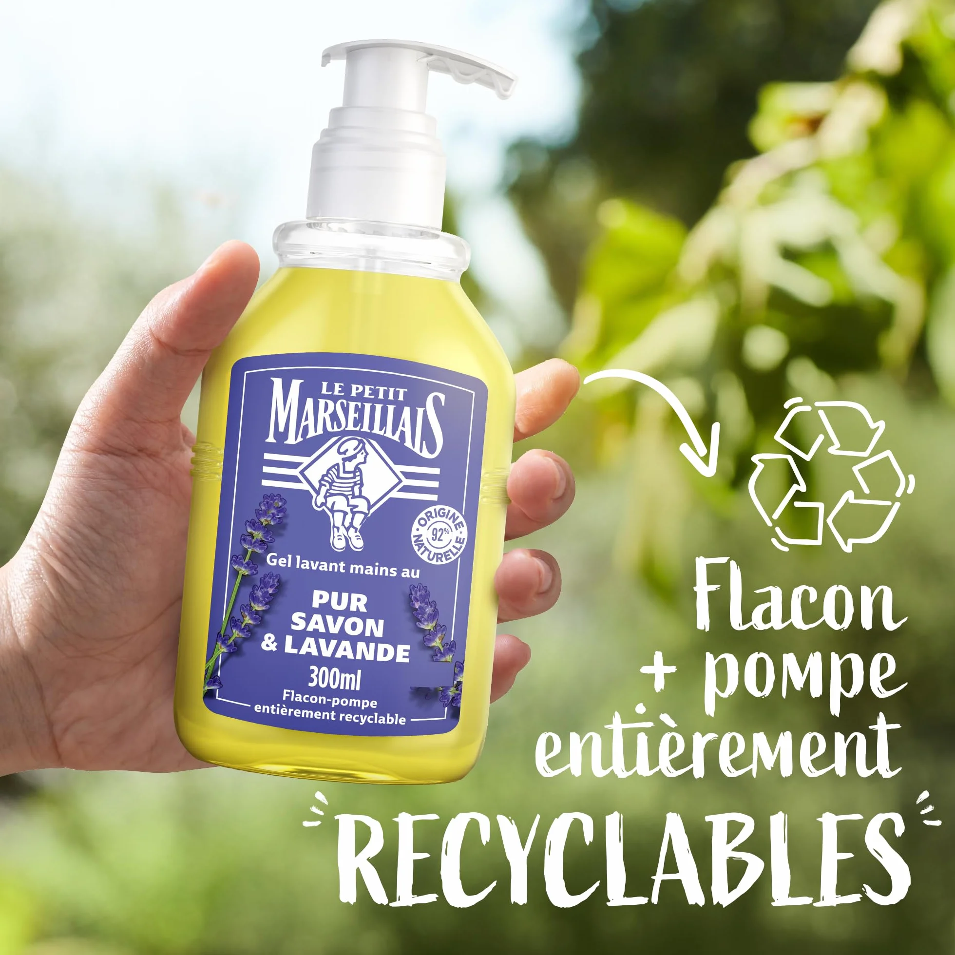 Le Petit Marseillais Gel Lavant Mains Pur Savon & Lavande 300 ml – Savon Liquide pH Neutre