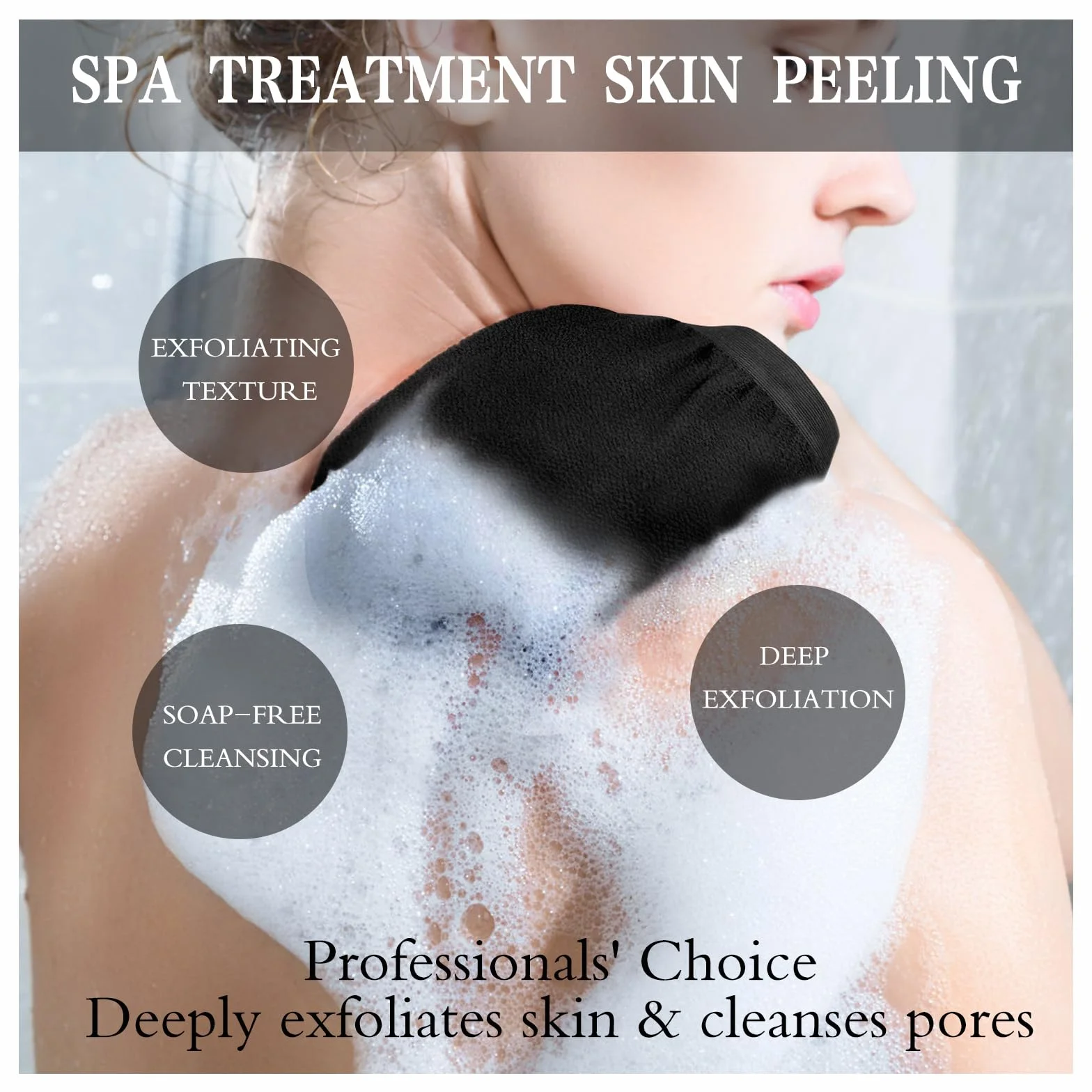 Gant Exfoliant Kessa 3 Pcs Gant de Crin Gommage Hammam Hommes Femmes