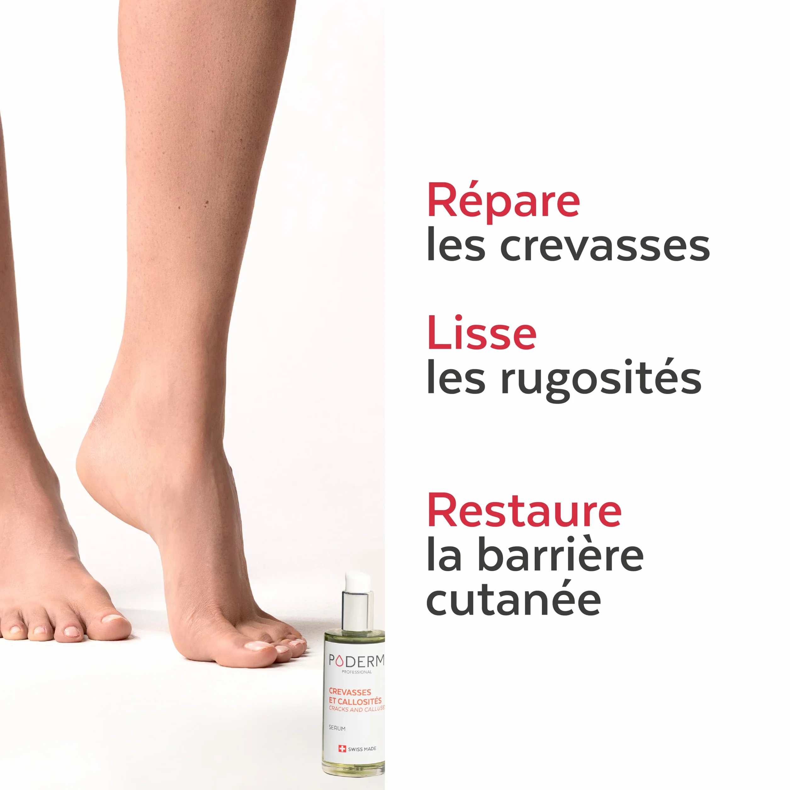 PODERM Soin Intensif Nuit 8H Crevasses Callosités Pieds 100% Naturels Swiss Made