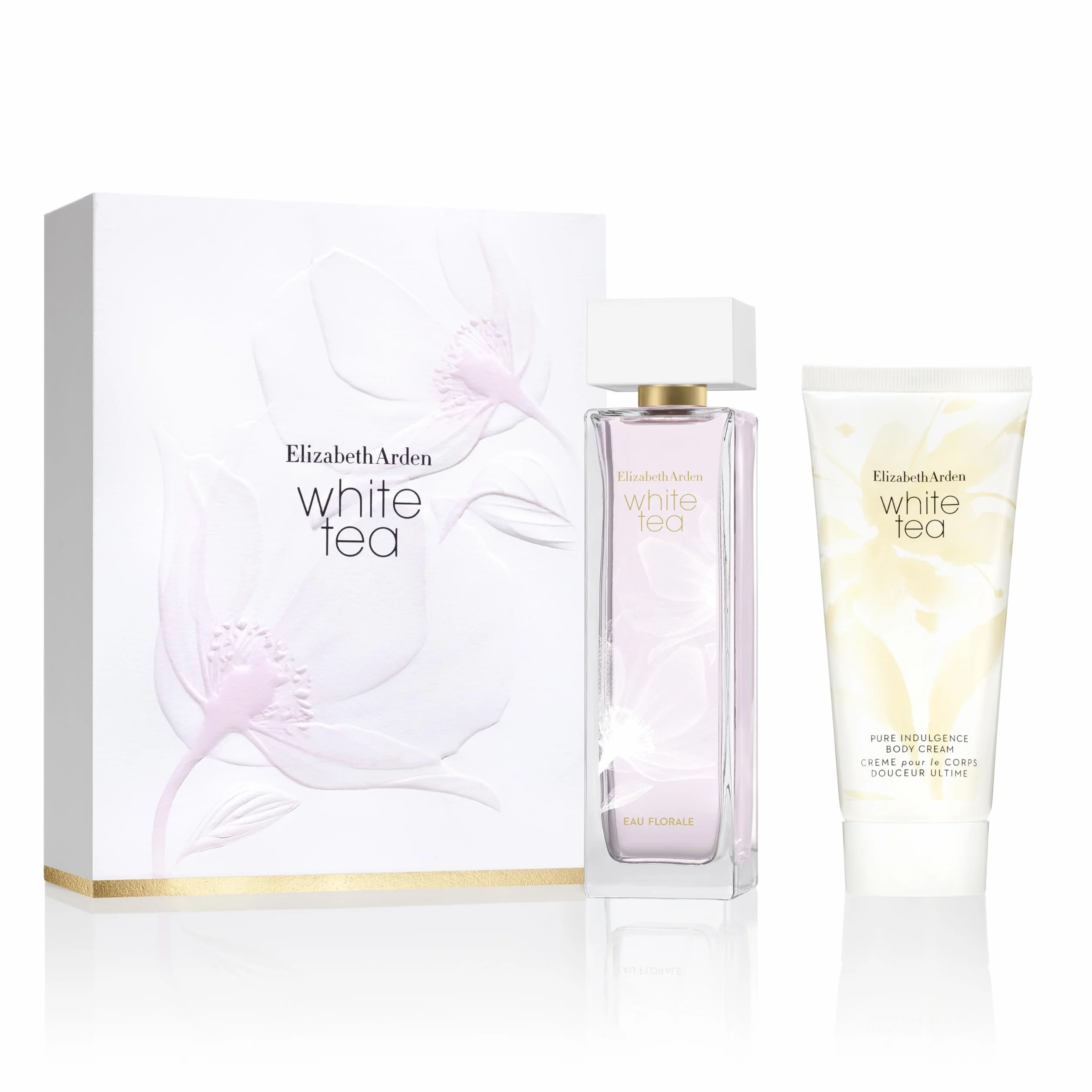Elizabeth Arden White Tea Eau Florale Eau de Toilette 100 ml pour Femme, Crème Corps, Senteur Florale et Fraîche, Spray Vaporisateur, Parfum pur, Féminine et délicate, Coffret Parfum, Cadeau Femme