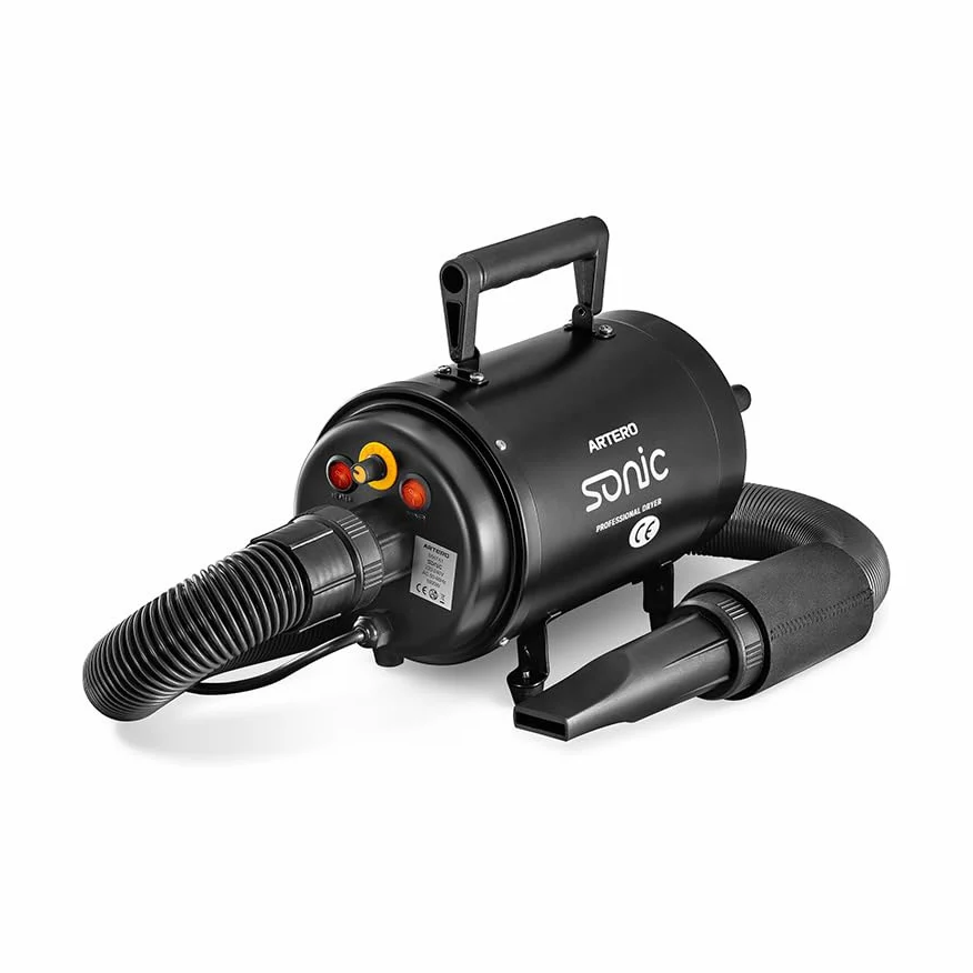 Artero Sonic Sèche-cheveux professionnel pour animaux de compagnie – Moteur haute vitesse, puissant, silencieux et léger pour chiens et chats