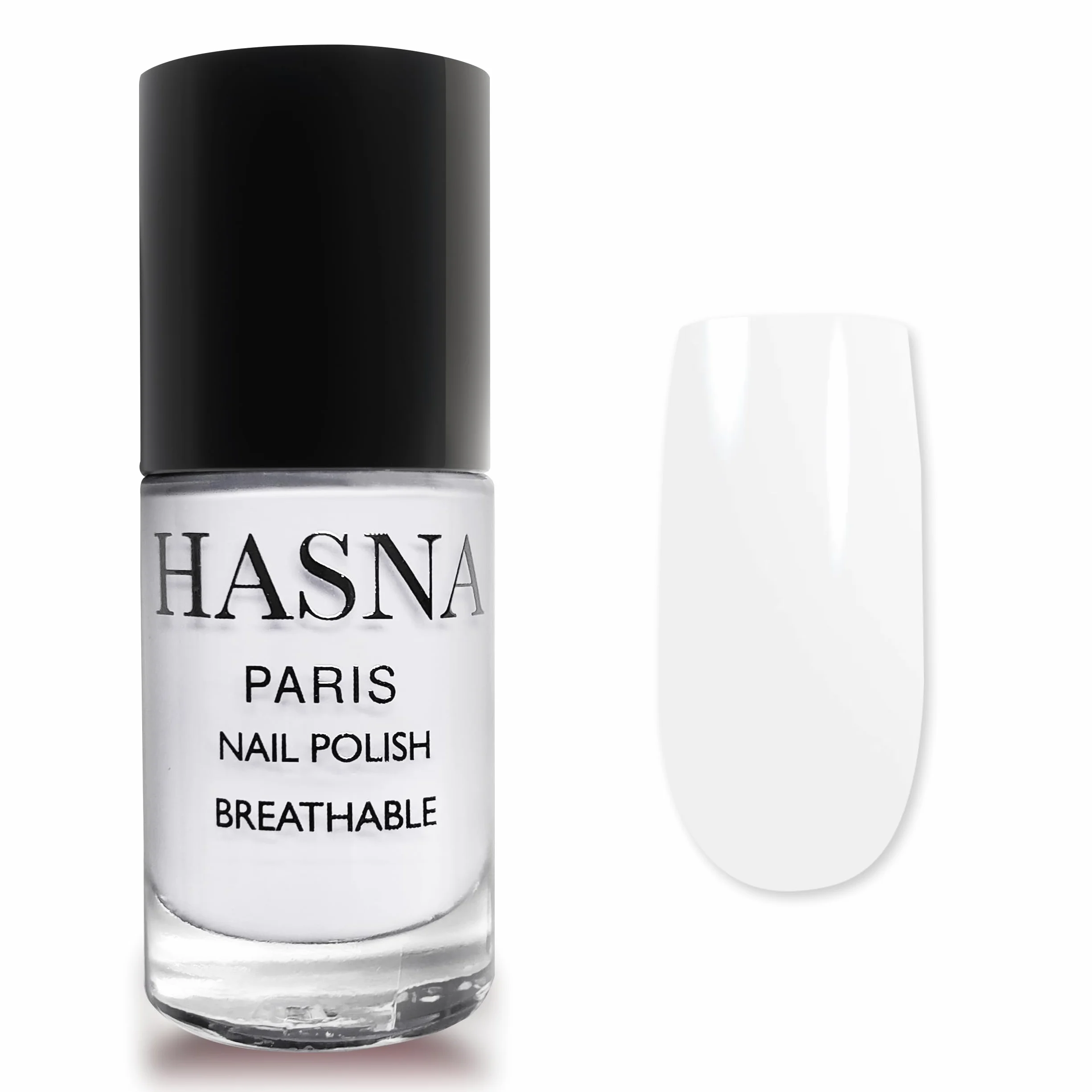 Hasna Paris Vernis à Ongles Halal 6ml Blanc Brillance Longue Tenue