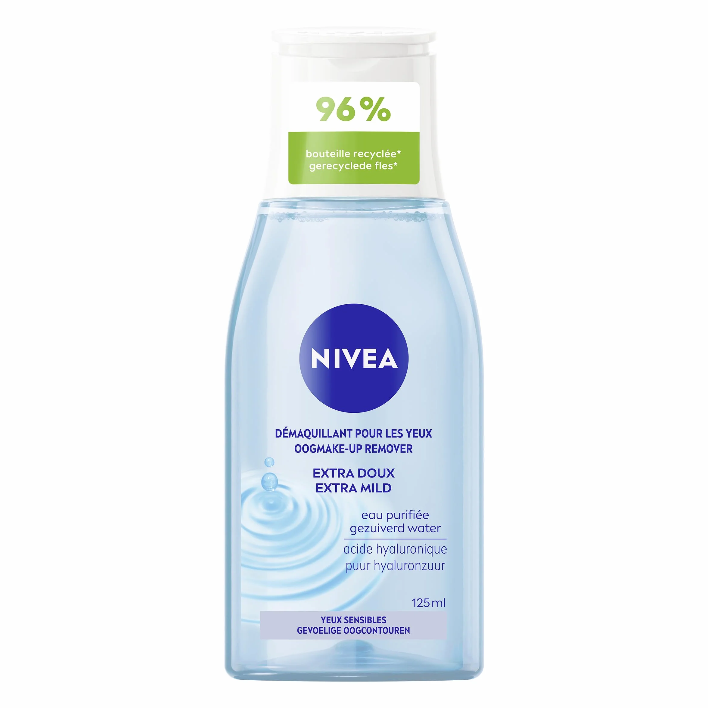 NIVEA Démaquillant Yeux Doux 125 ml Hydratant Vegan Peaux Sensibles