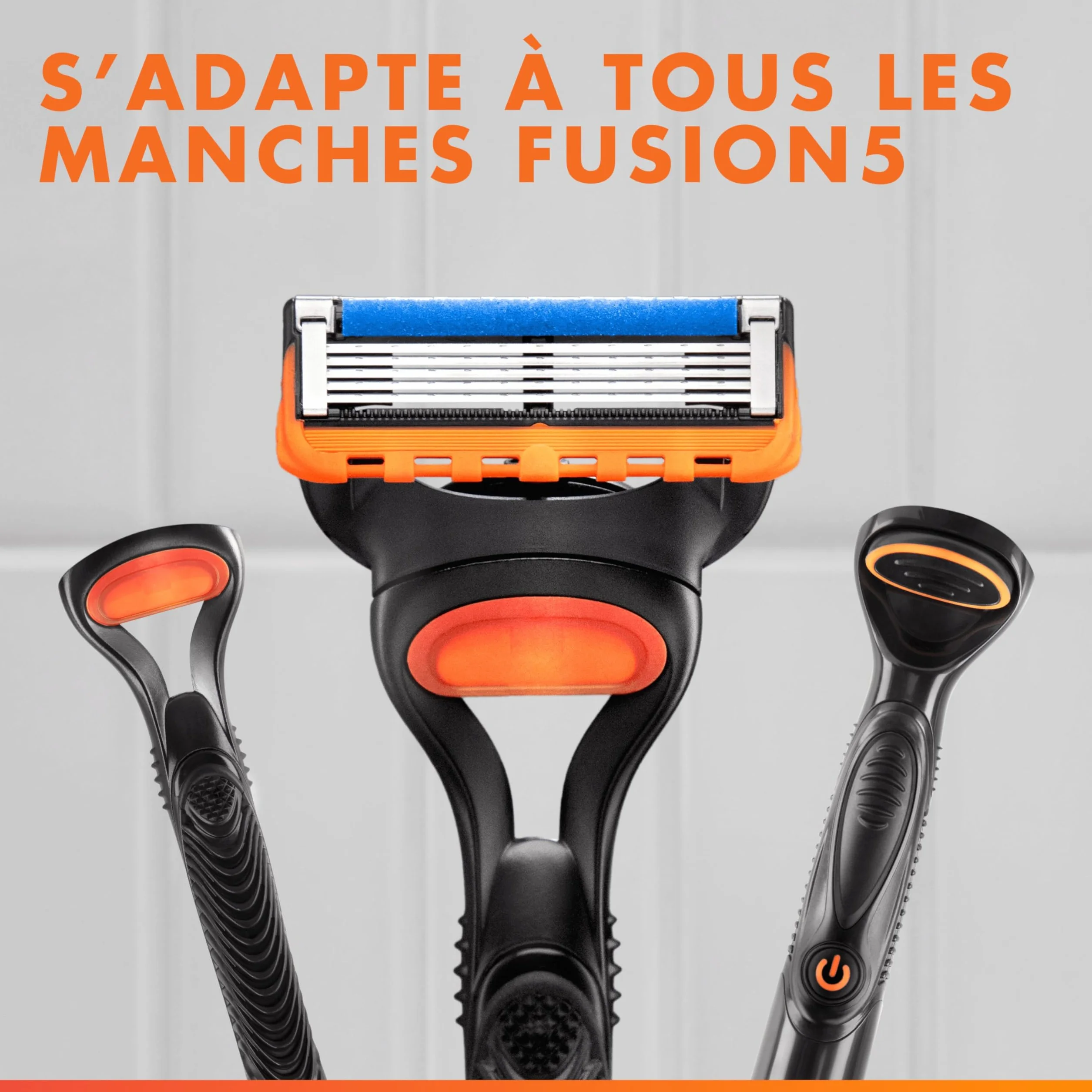 Gillette Fusion 5 Lames de Rasoir Homme, Pack de 12 Recharges Longue Durée, Acier Inoxydable