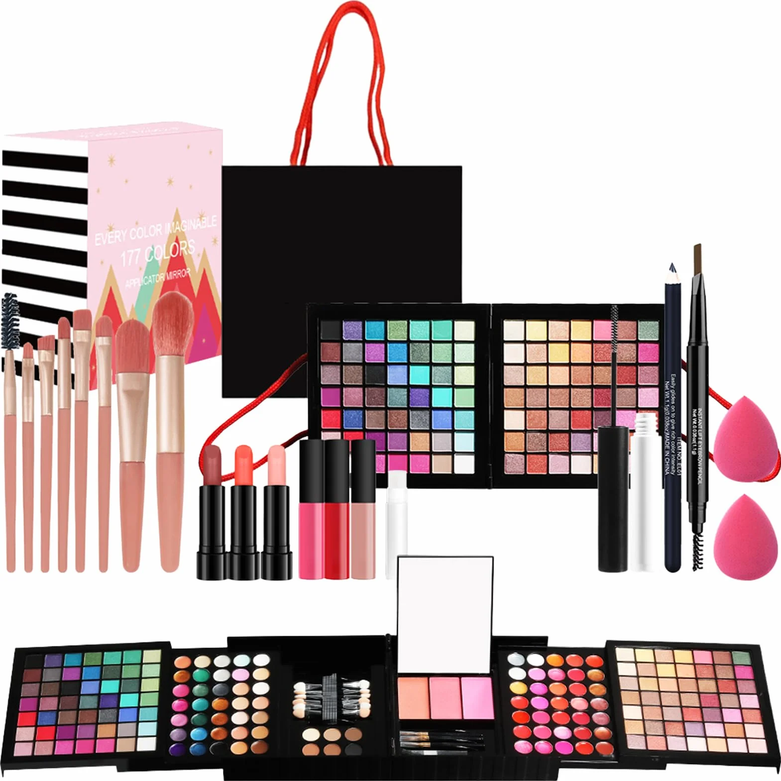 Ensemble de complet pour femme - Kit de polyvalent | Ensemble complet de cosmétiques pour filles et filles - Ensemble de palettes de pour débutants