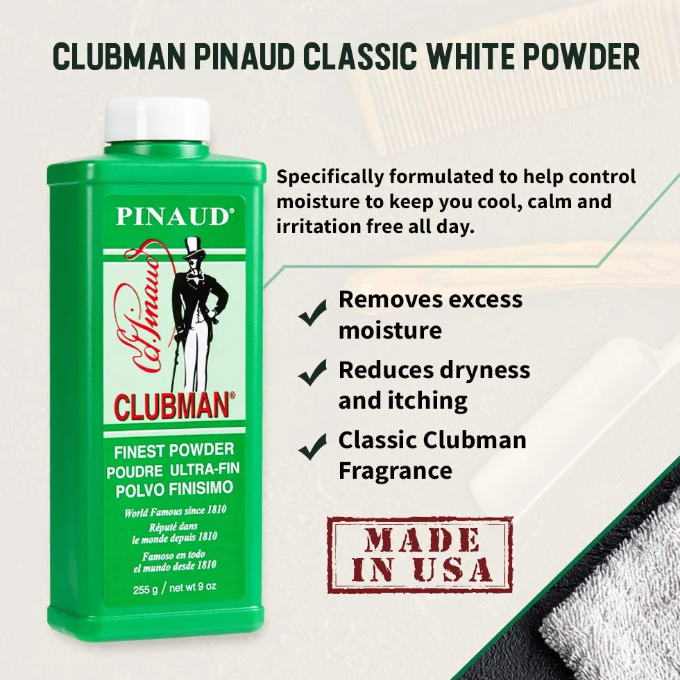 Ed Pinaud Clubman Talc 9 oz Poudre