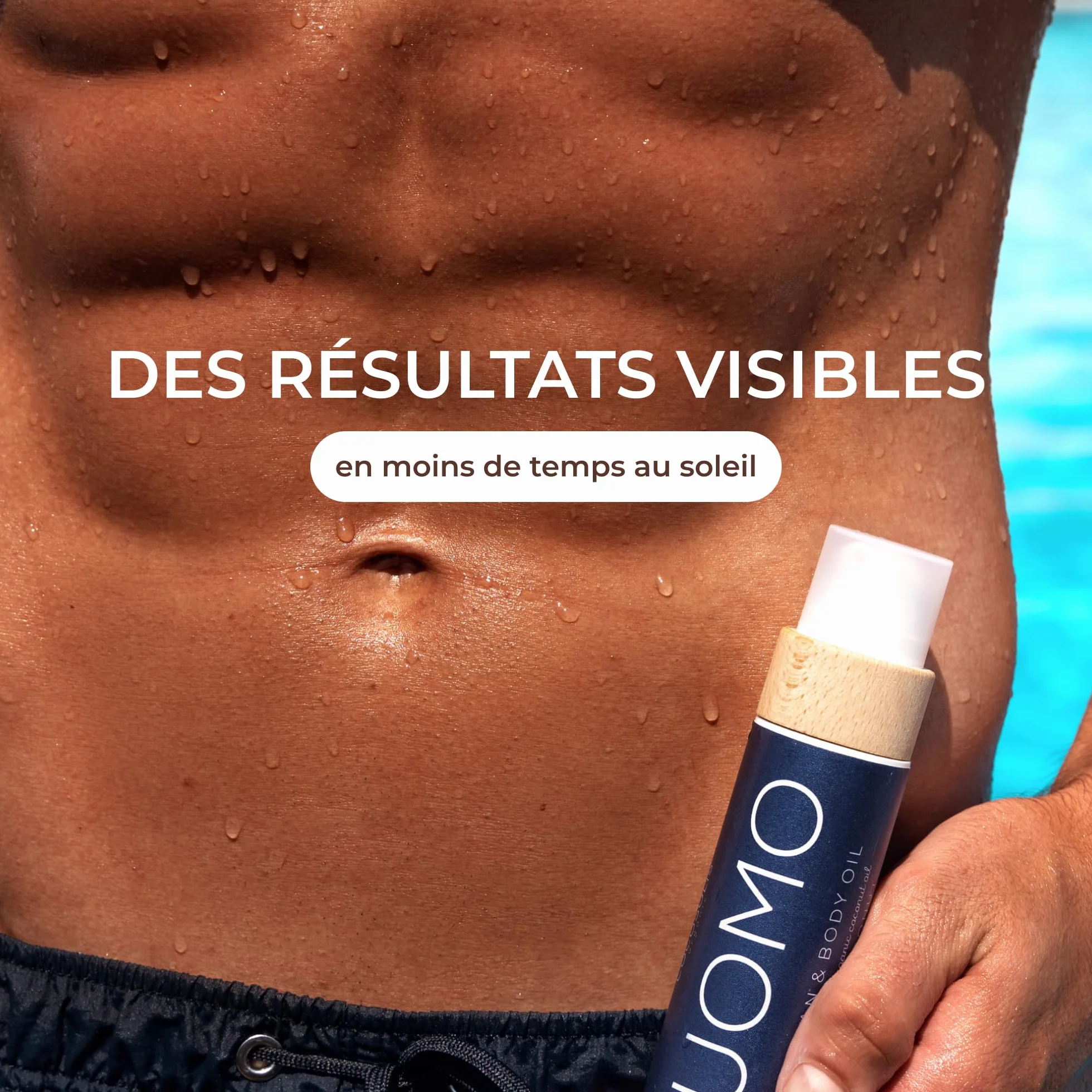 COCOSOLIS UOMO Accélérateur de bronzage pour homme - Huile de bronzage bio avec vitamine E et parfum de BLACK COCONUT un bronzage intensif rapide - Sublimateur de bronzage (110)