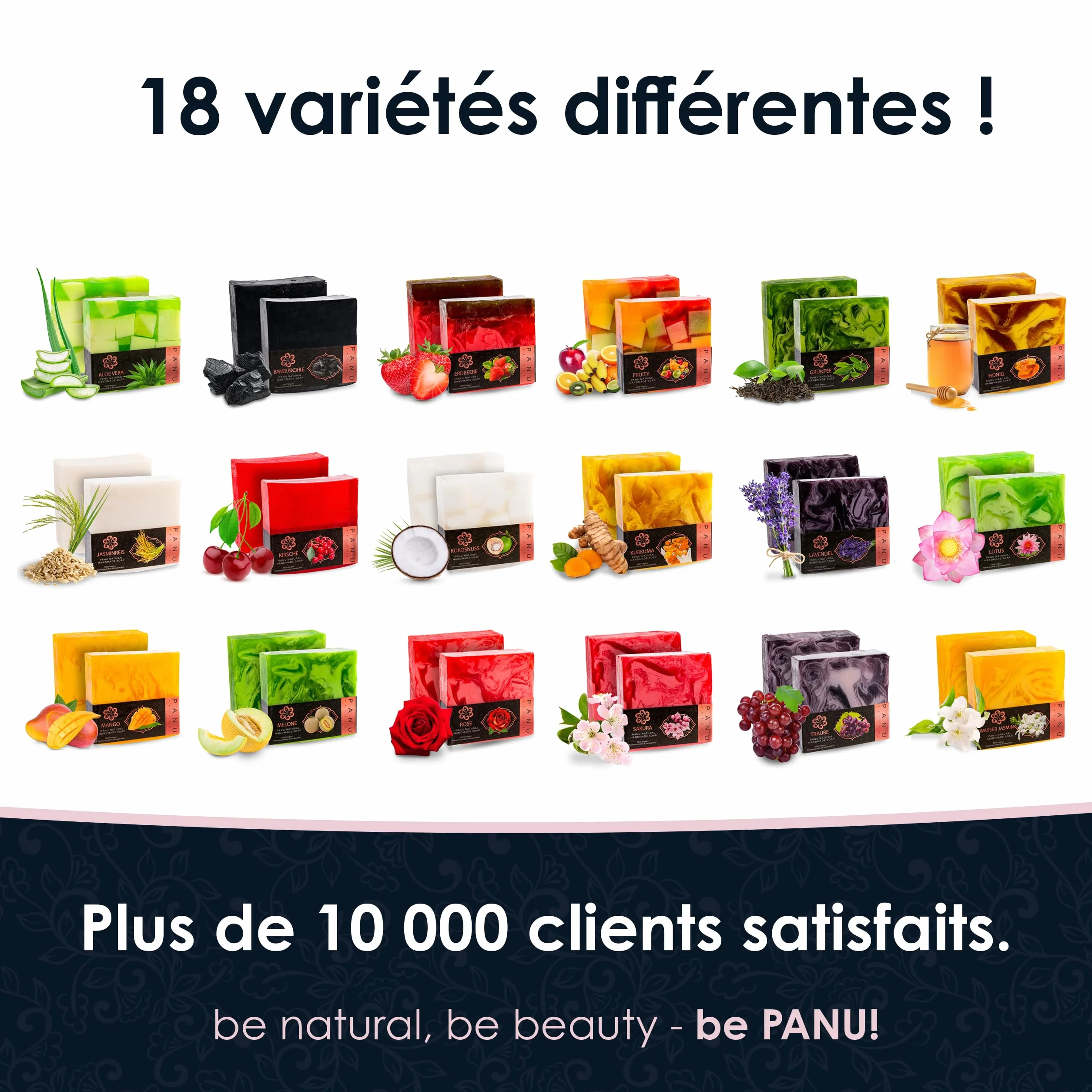 Savon de douche végétalien à la menthe pour tous types de peau - Pain de douche naturel solide