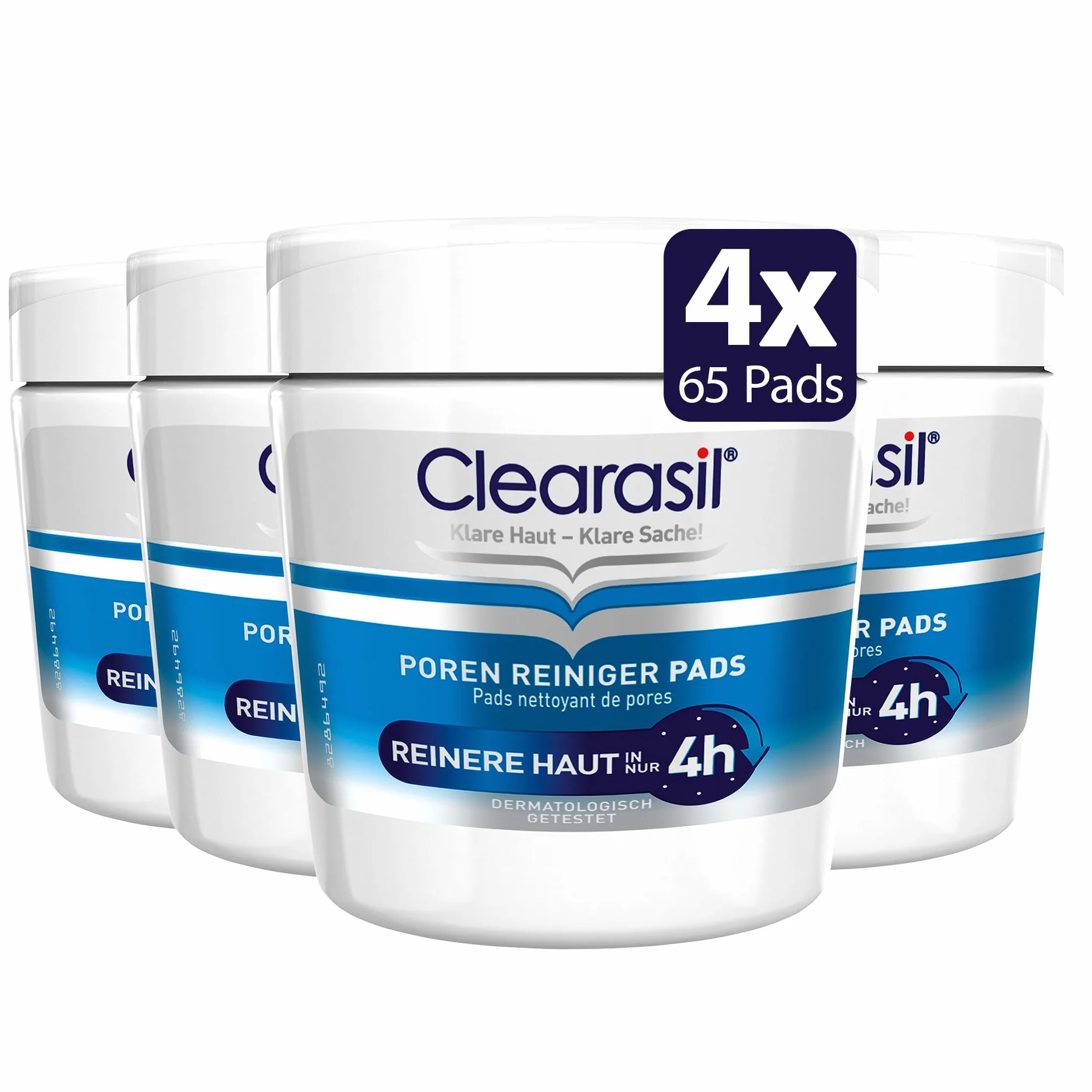 Clearasil Lot de 4 Tampons Nettoyants 5 en 1 65 Ultra