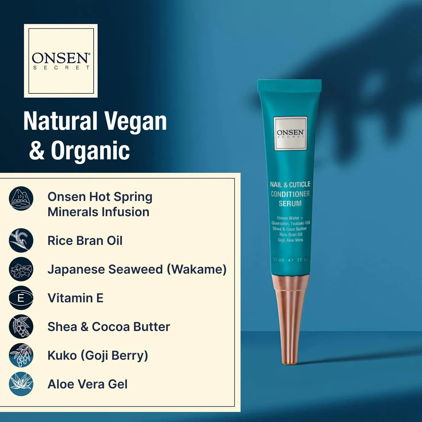 Crème Réparatrice Cuticules Onsen 2x30ml - Hydratation Cuticules Sèches Soin Profond - Ingrédients Naturels Minéraux Japonais