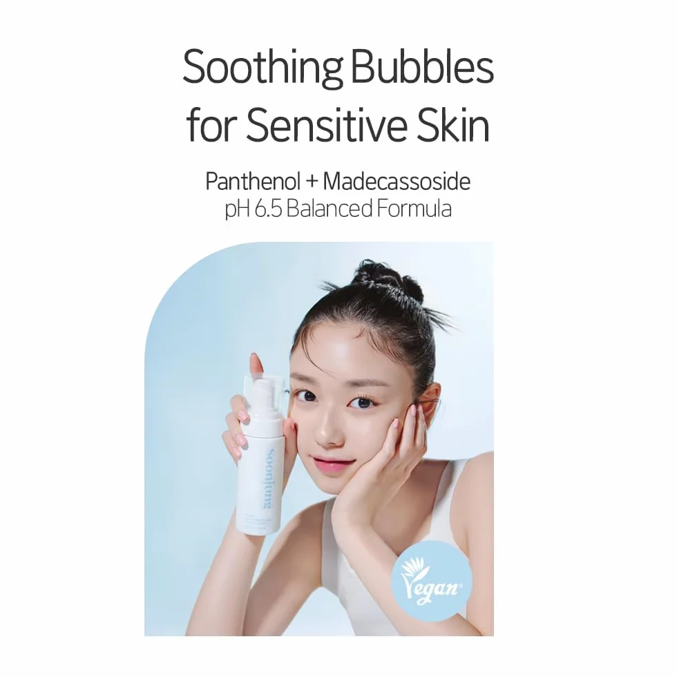 ETUDE Etude House SoonJung pH 6,5 Nettoyant fouet 5,1 fl. onces. (150ml) Nouveau 23AD| Nettoyant hydratant pour le visage à bulles douces non comédogène et hypoallergénique pour peaux sensibles