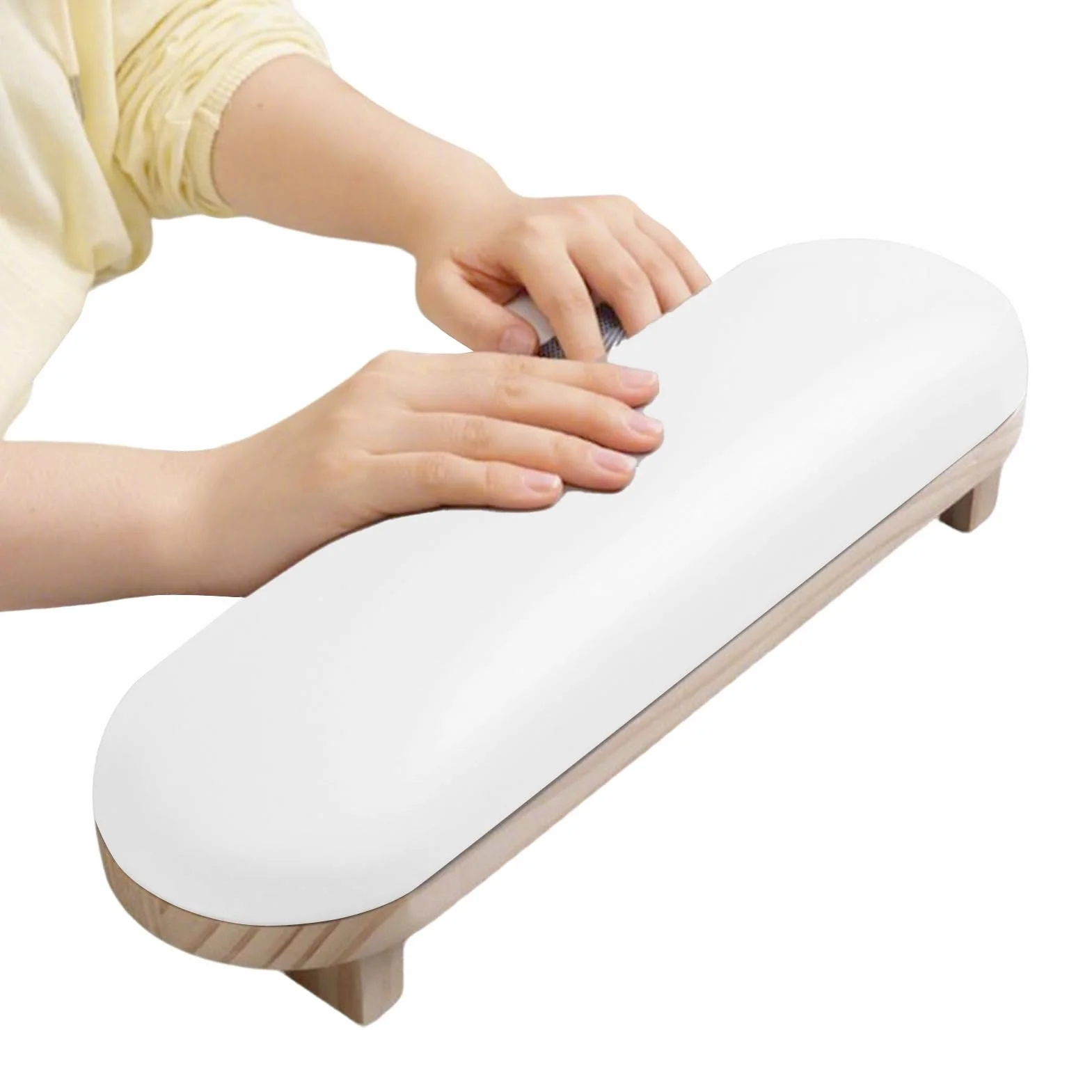 Repose-bras pour ongles,Base Stable Antidérapante et Imperméable avec Revêtement en Similicuir,Appui-bras de manucure pour prothésiste ongulaire - Pour salon, pratique à domicile, débutants