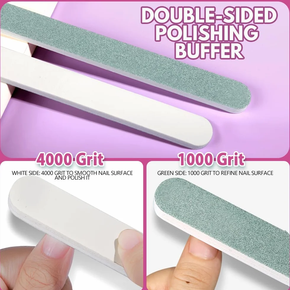 FANDAMEI Bloc Polissoir Ongles, Lime à Ongles Professionnelle, Lot de 20 pour Manucure