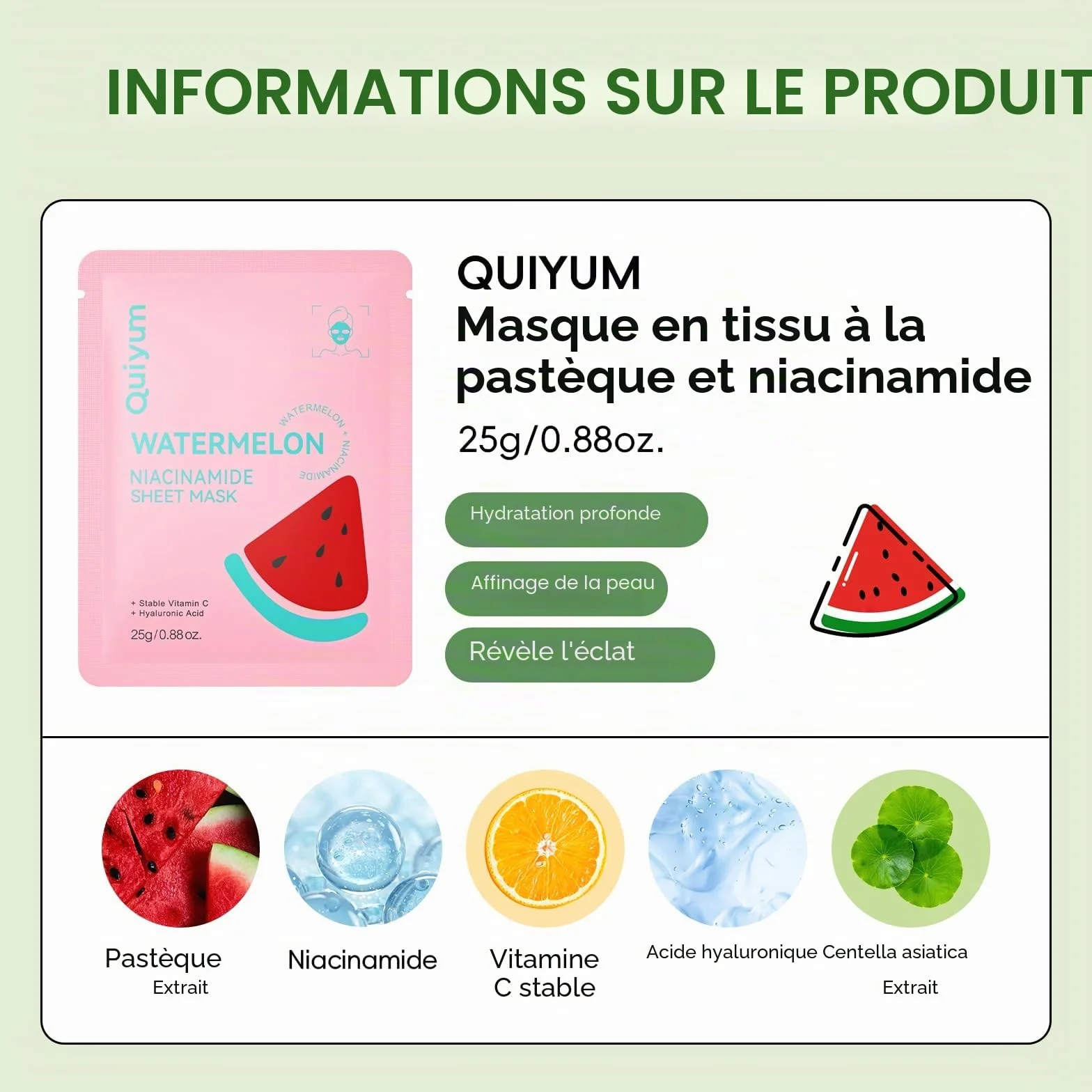 Coffret de soins visage aux fruits 14 pièces niacinamide céramides éclat hydratation