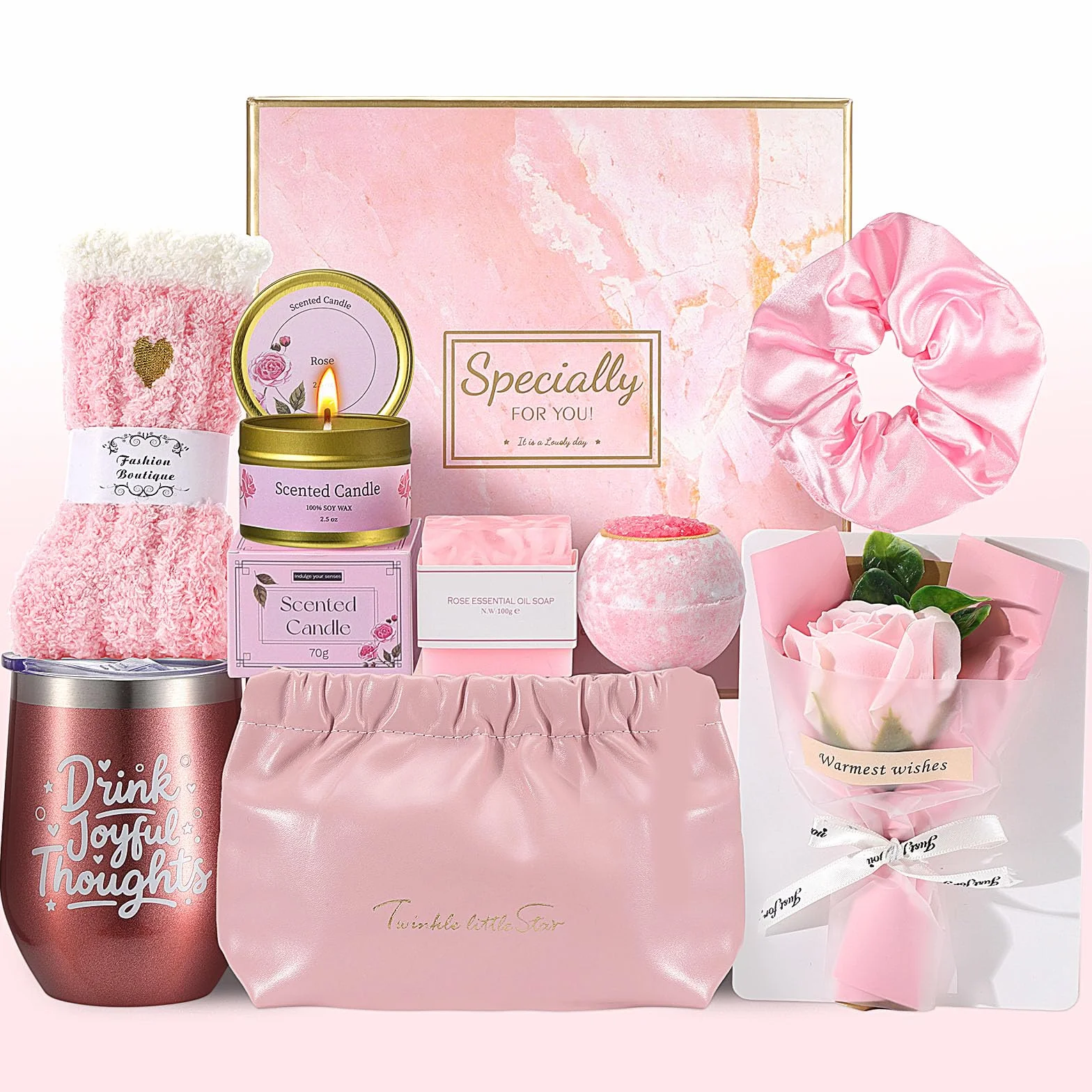 Coffret Cadeau Femme, Cadeau pour la Fête des Mères, Cadeau Femme Anniversaire Original Maman Soeur Collegue Maitresse Amie Personnalisé Coffrets Cadeau Noël, Saint-Valentin