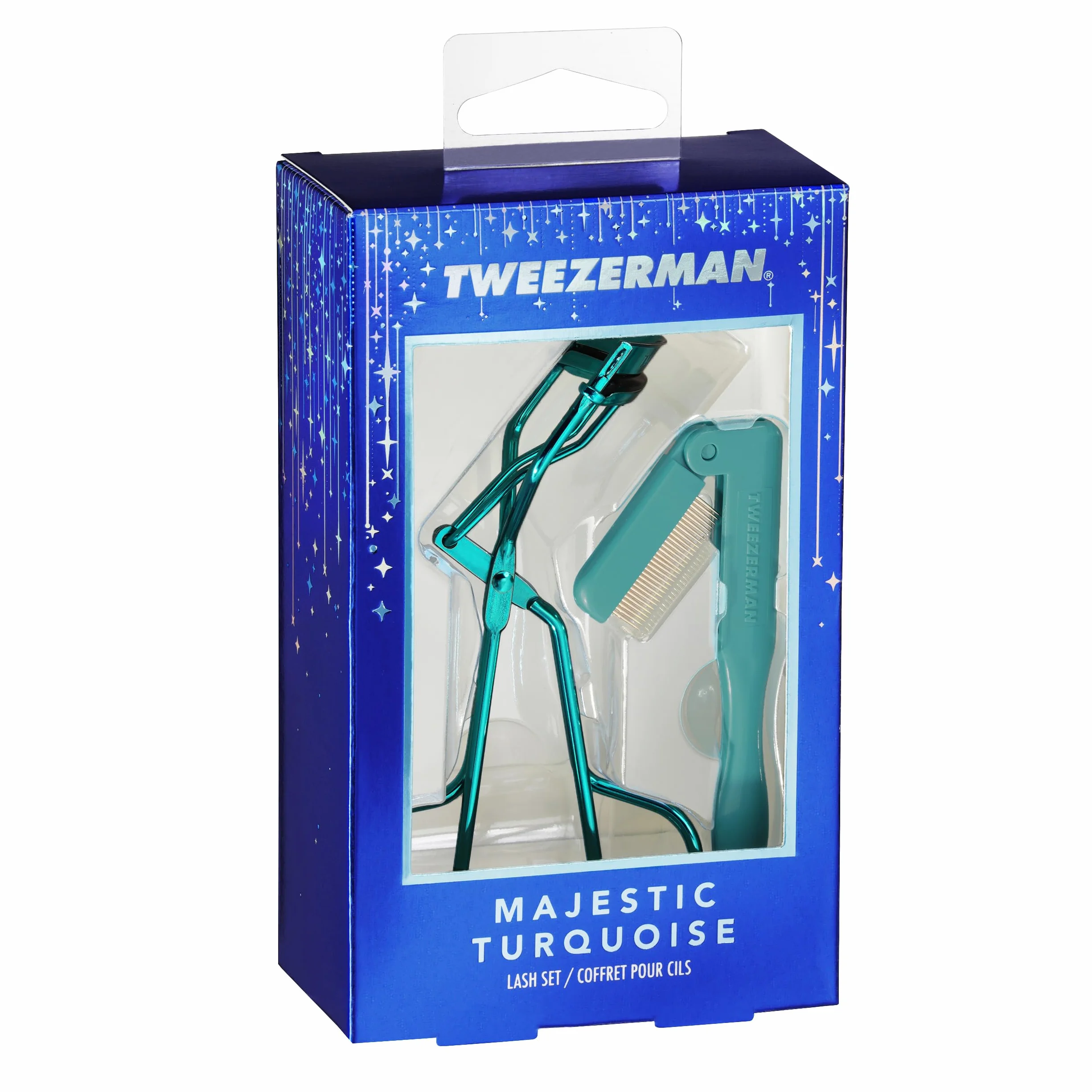 TWEEZERMAN Kit pour cils (avec recourbe-cils et peigne à cils, pour des cils soignés, disponible en plusieurs motifs)