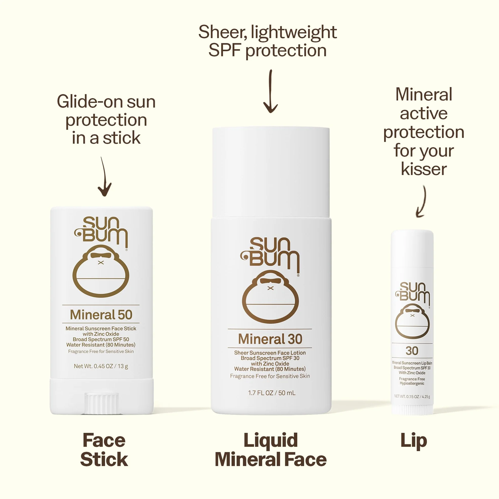 Sun Bum Baume à lèvres SPF 30 Protection UVA/UVB à large spectre respectueux des récifs Zinc 0.4 oz