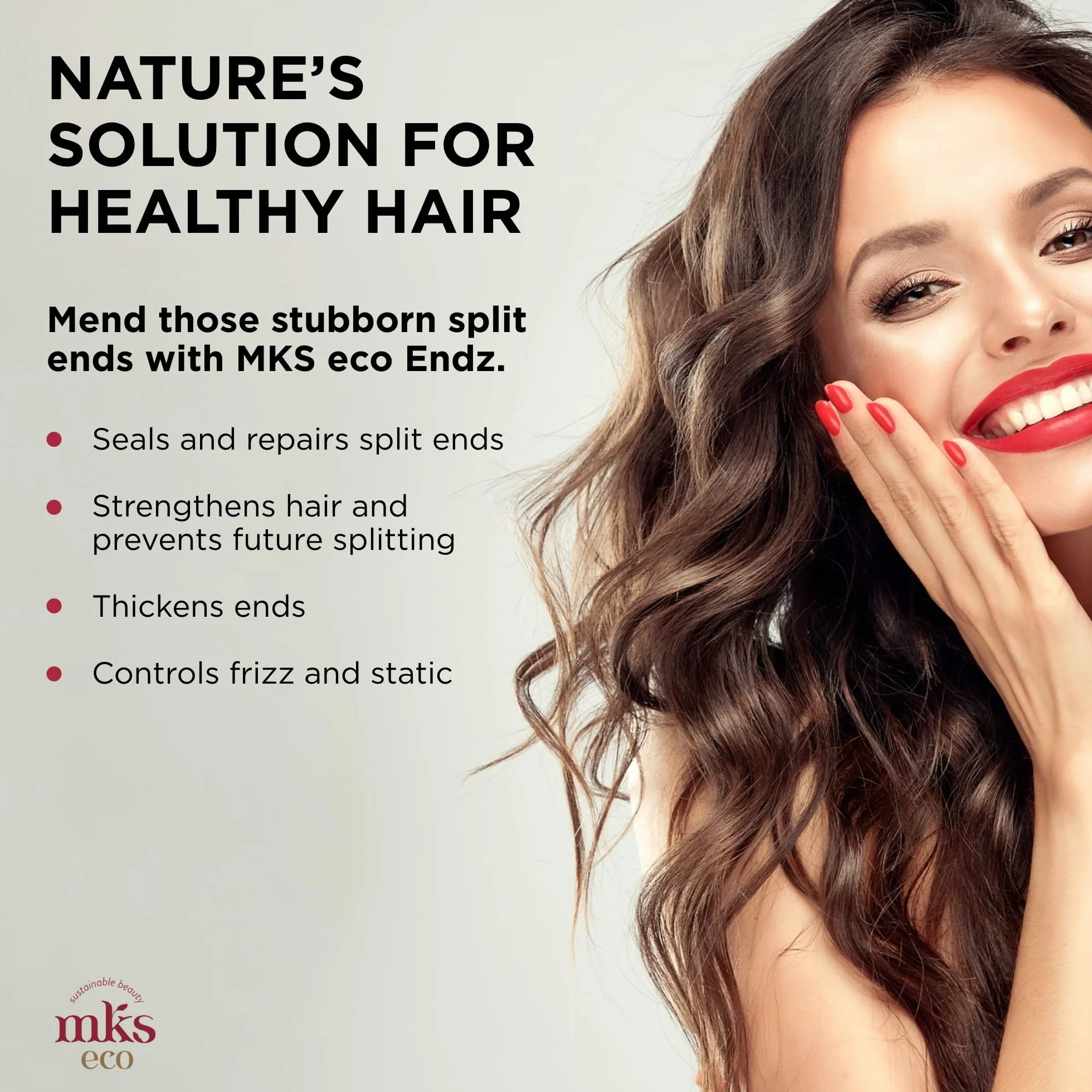 MKS eco Endz, Senteur Originale - 4 fl oz - Soin et prévention des pointes fourchues - Huile d'Argan du Maroc, Huile de Graines de Chanvre - Vegan et non testée sur les animaux