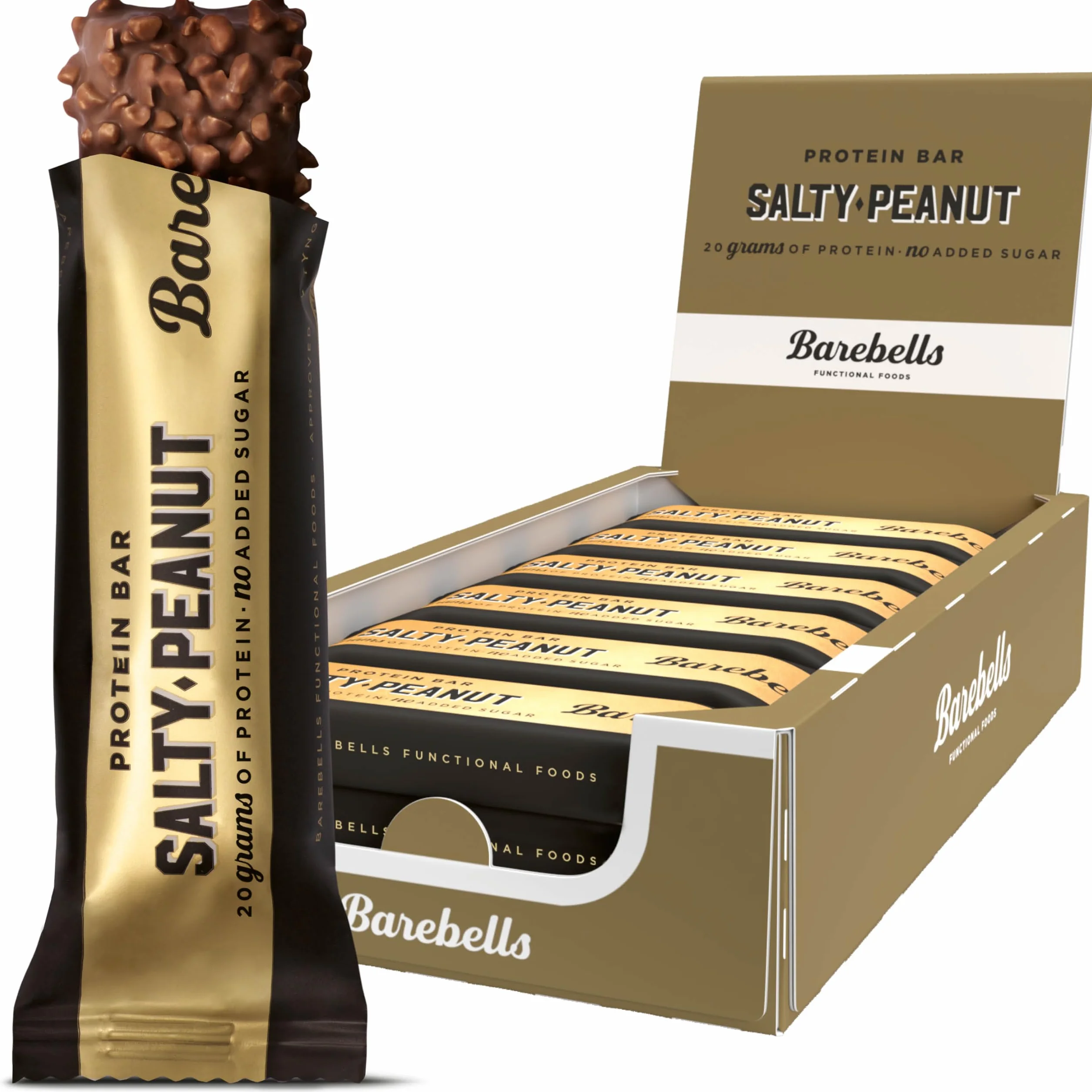 Barebells Barre de protéine 20g protéine 12x55g chocolat protein bars Salty Peanut