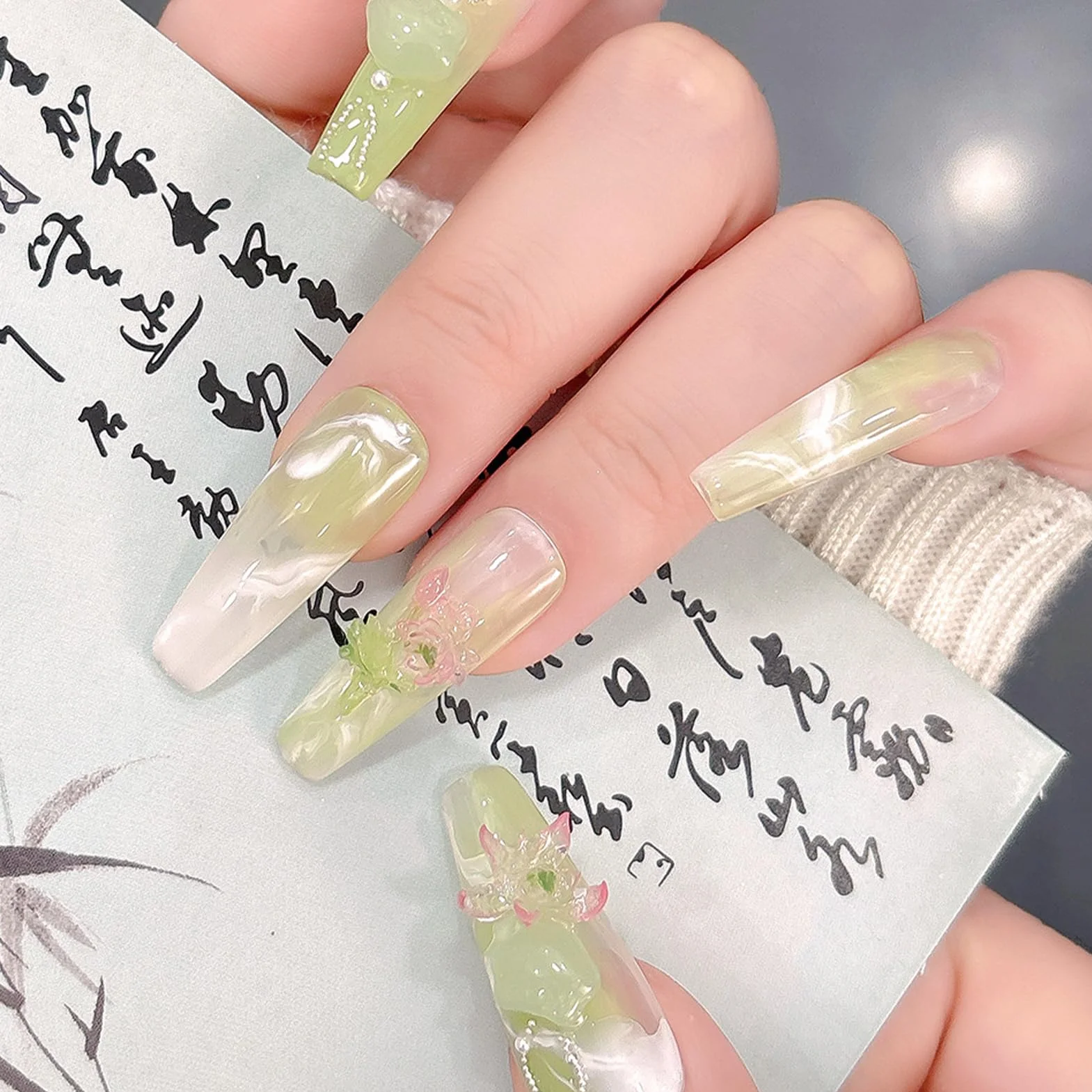 Moule en Silicone Nail Art Forme de Fleur de Lotus 3D pour Décorations d'Ongles