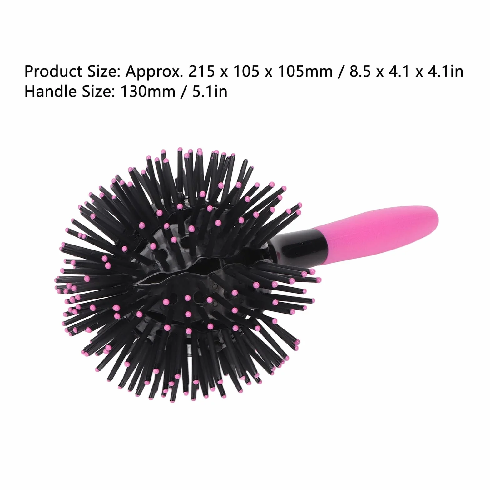 Brosse à Cheveux en Boucle 3D, Peigne à Cheveux à Balle Ronde, Démêlant, Résistant à la Chaleur, avec Boules de Massage