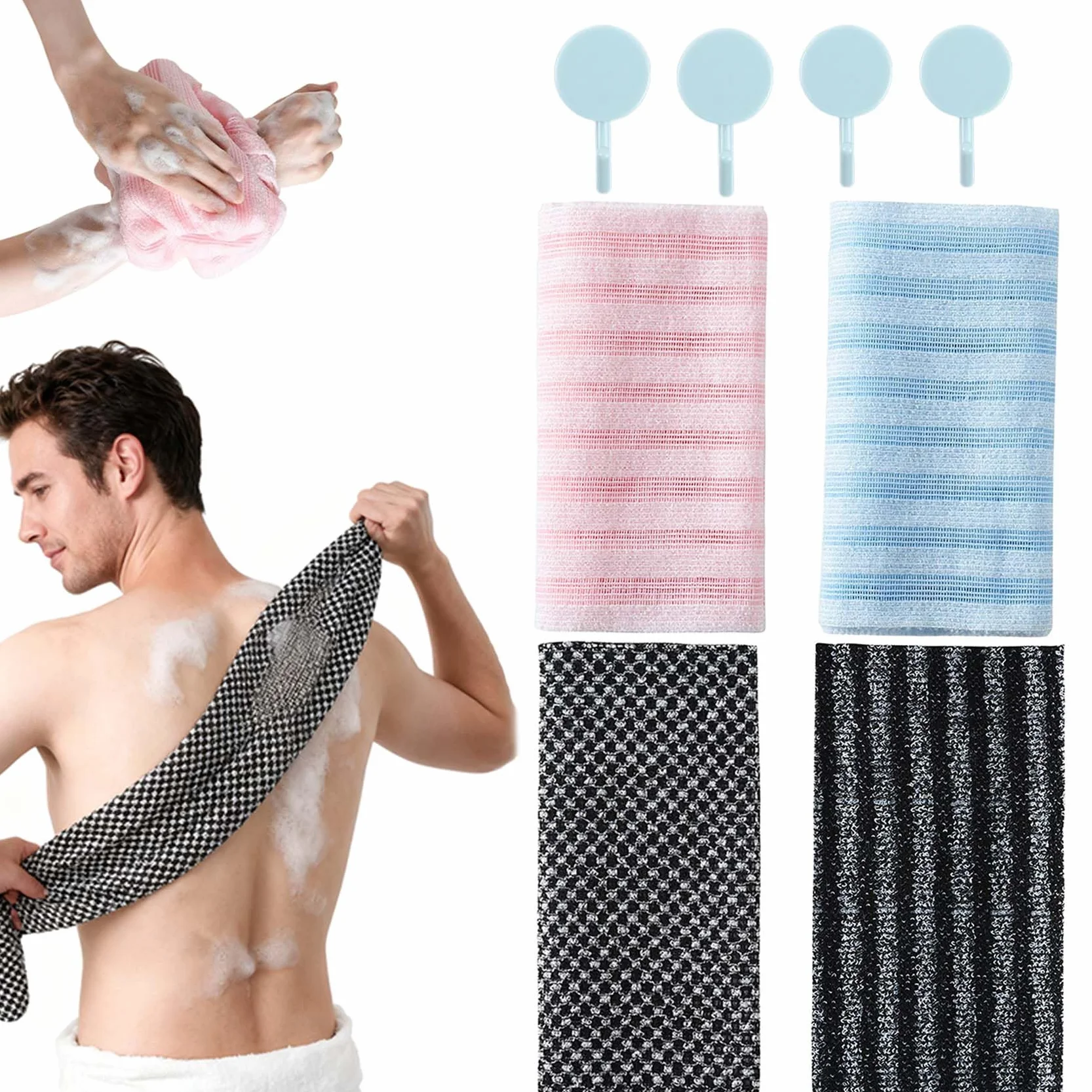 Serviette De Douche Exfoliante Ecovia 4PCS