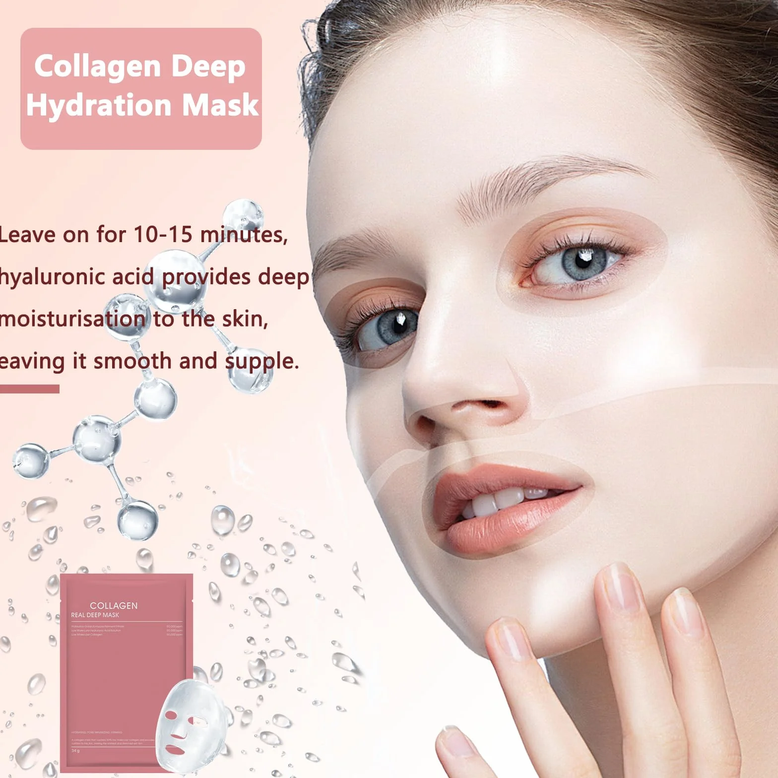 Bio Collagen Real Deep Mask, Korean Night Mask, Deep Hydrating Overnight Masque