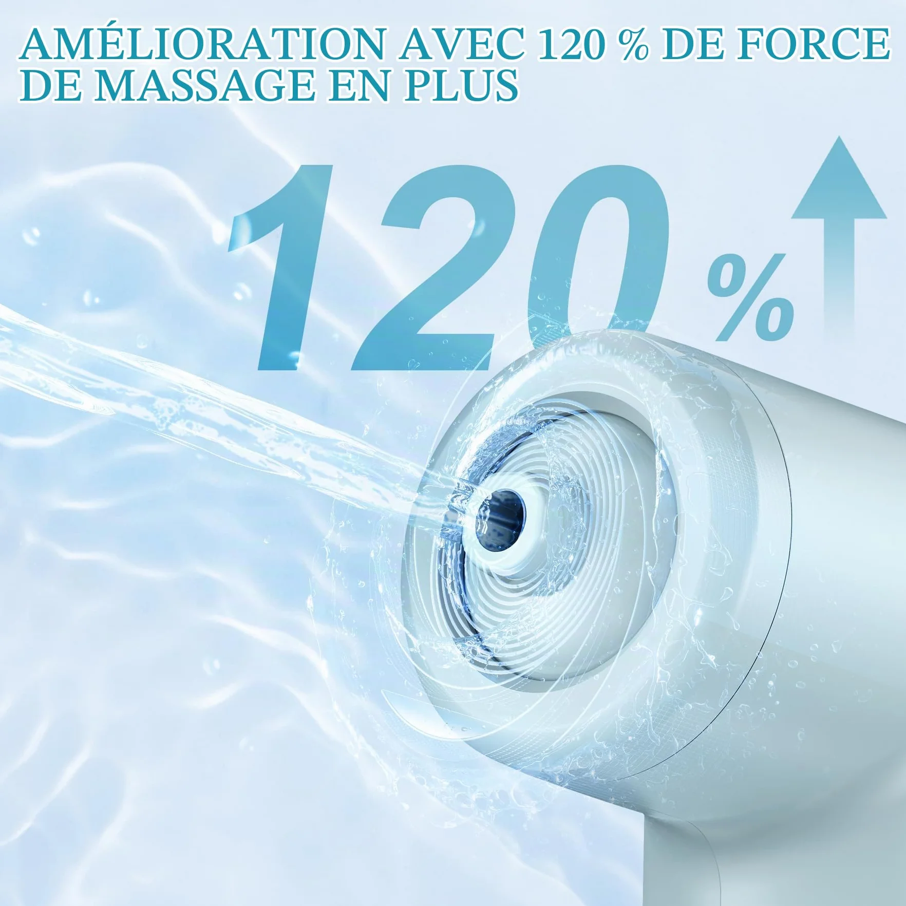 Jet de Bain Spa, Offre une Intensité de Massage de 65 kPa, Accessoire de Baignoire Portable sans Fil à Vitesse Réglable, Jets Massants pour SPA à Domicile, Relaxant (Bleu)