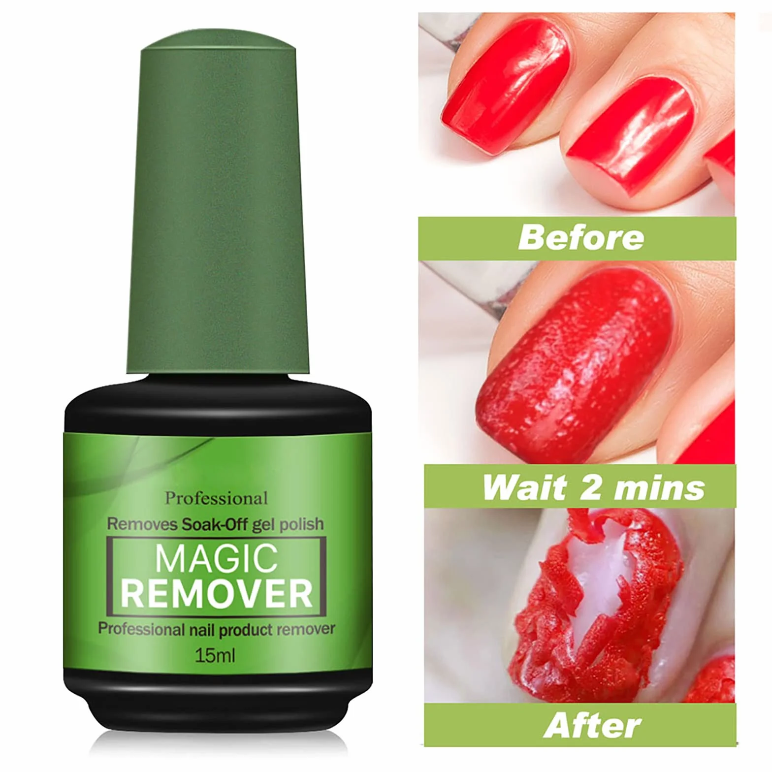 Dissolvant magique pour vernis gel UV - Lot de 3 dissolvants pour manucure