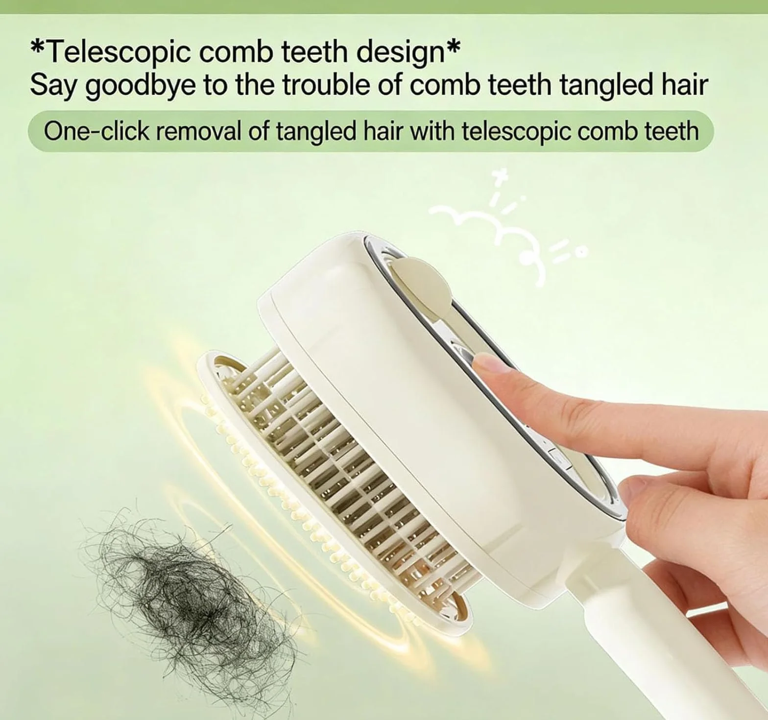 Brosse à vapeur électrique pour cheveux, lisseur rechargeable anti-frisottis antistatique
