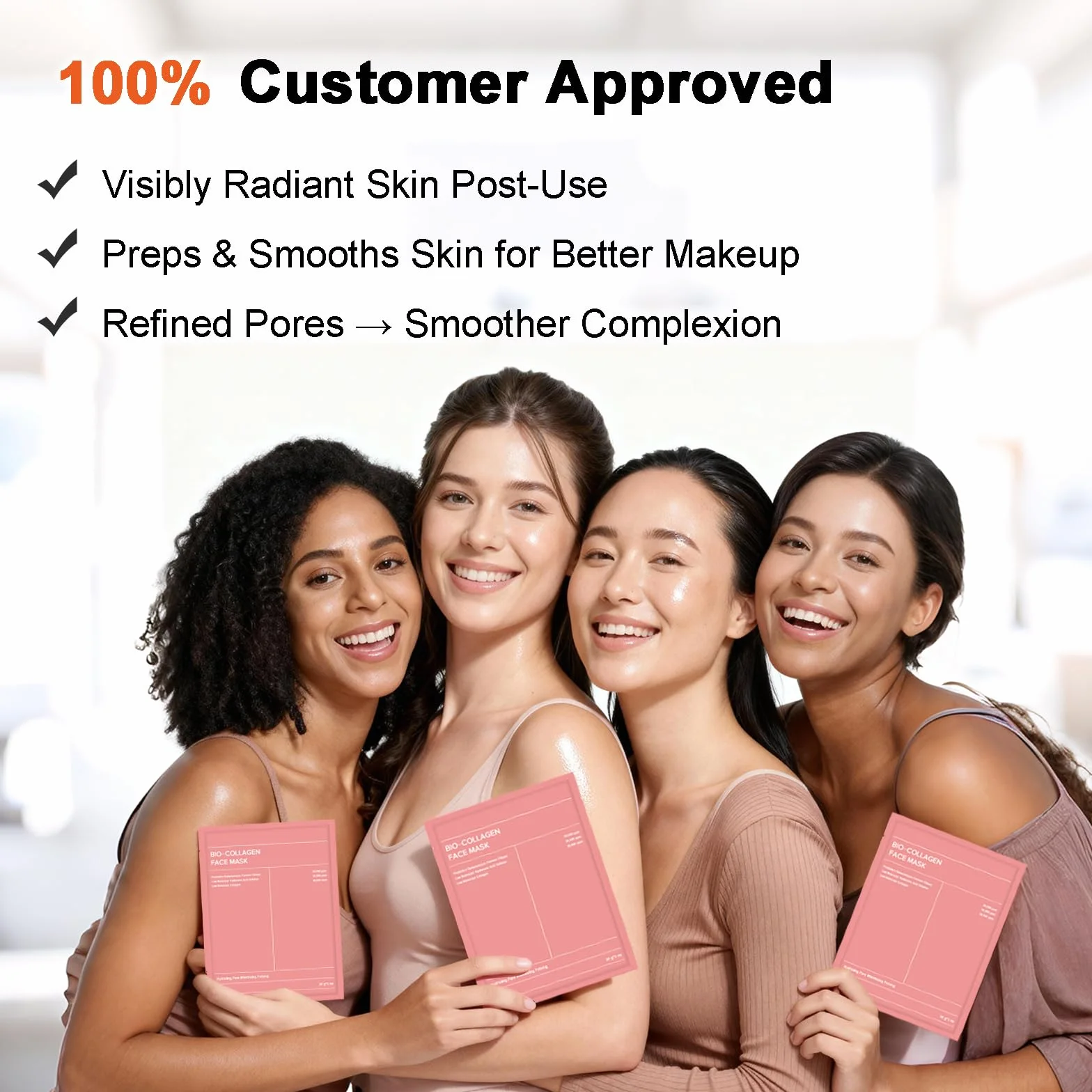 Masque de Nuit Hydrogel Bio Collagène Anti-Rides Hydratant Raffermissant 5 Pièces x 34 g