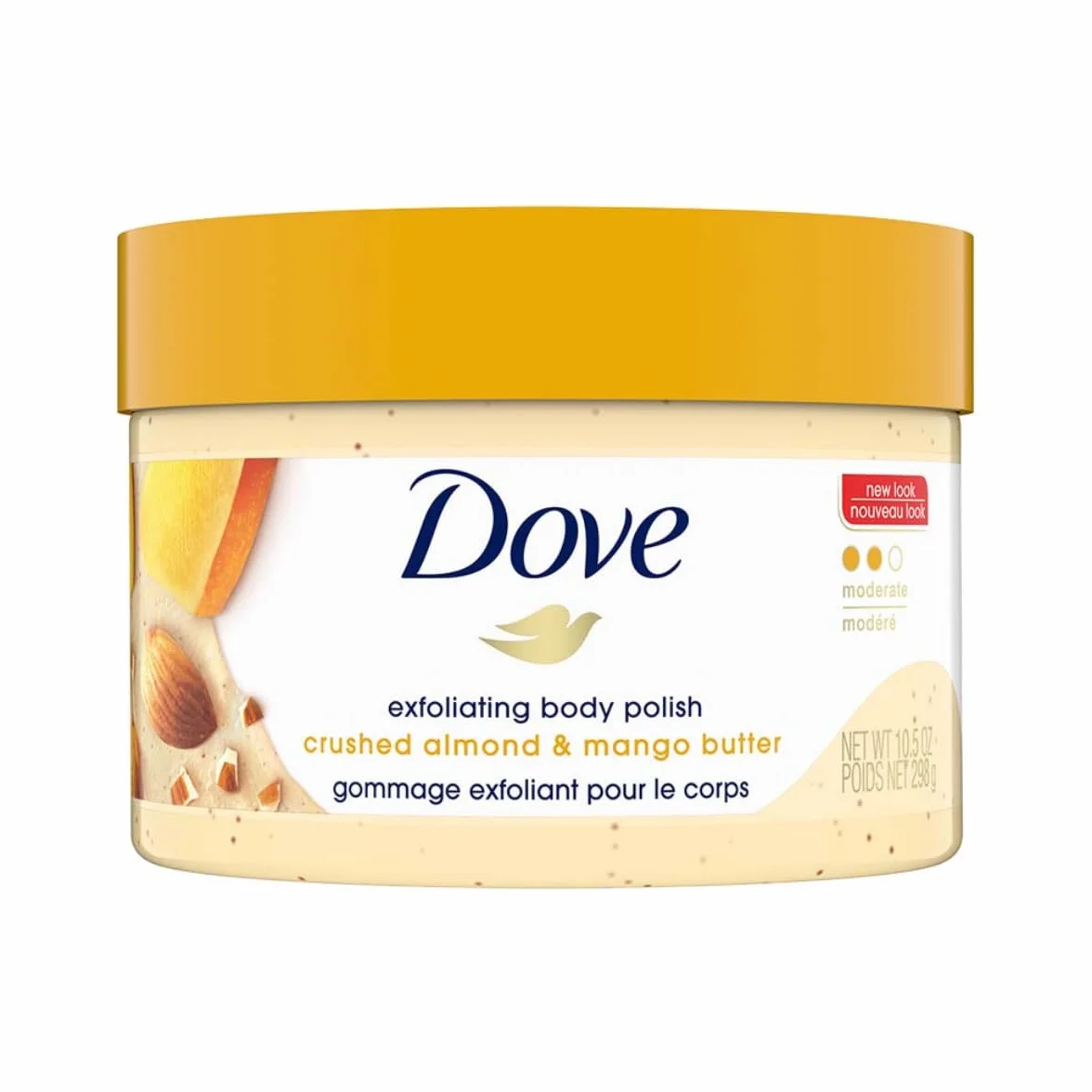 Dove Gommage exfoliant pour le corps, amande et beurre de mangue, 310 ml