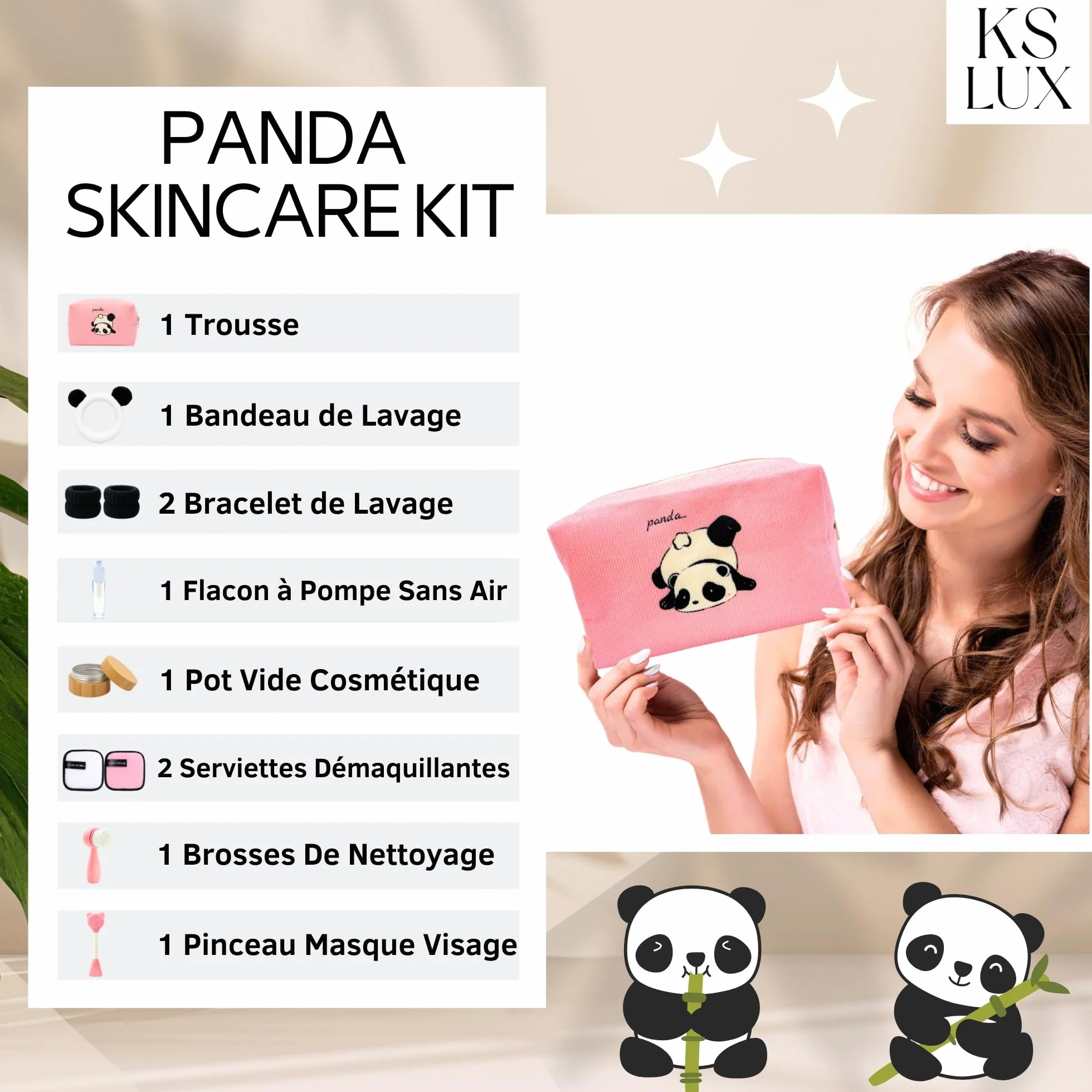 Coffret beauté skincare enfant 10 ans avec brosse nettoyante visage et bandeau cheveux