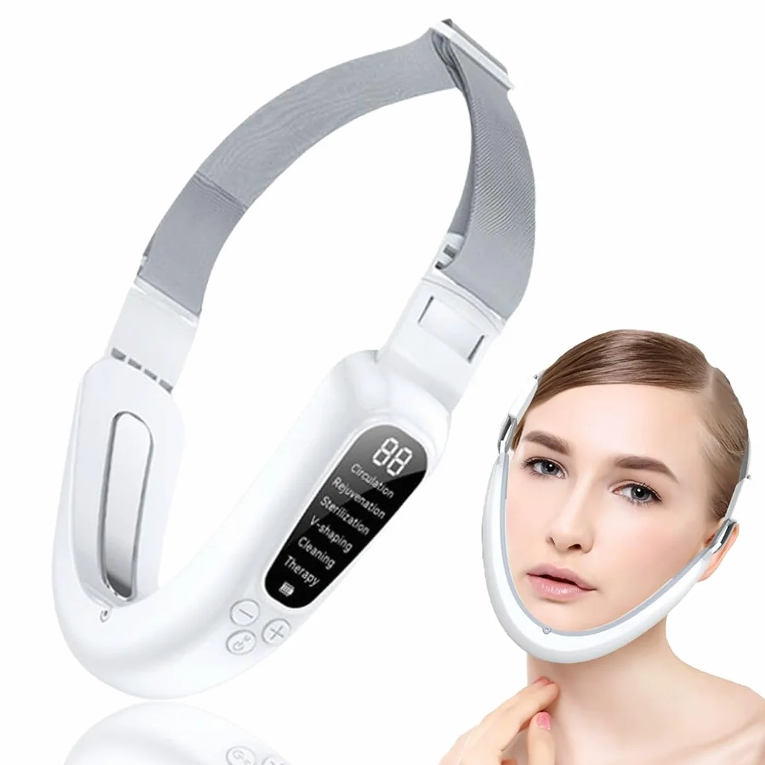 V-Face Shaping Massager électrique gaine visage double menton appareil Appareil Anti Rides Visage Appareil Raffermissant Visage Réglable 6 modes