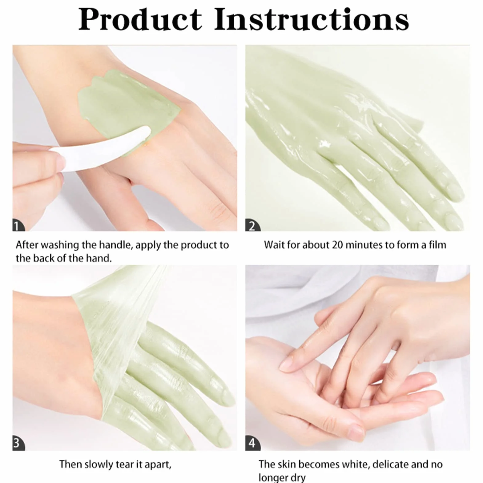 Masque pour les Mains au Thé Vert 50g Peeling Exfoliant Hydratant
