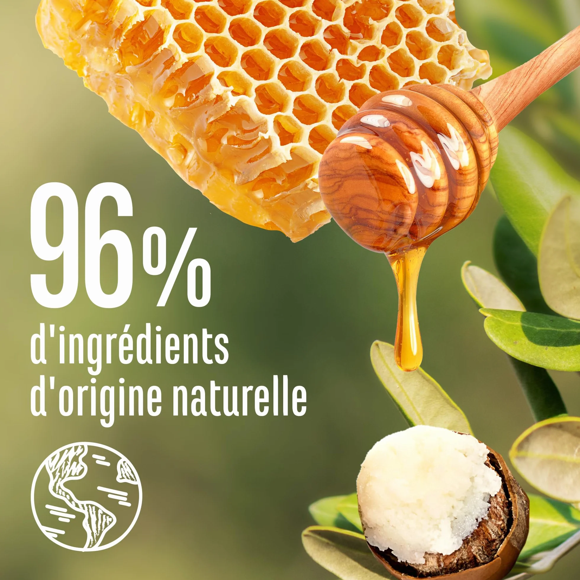 Le Petit Marseillais Masque 4 en 1 Nutrition Miel de Provence et Karité Bio 370 ml Masque Capillaire Cheveux Secs et Cassants Soin Sans Silicone 96% d'Origine Naturelle