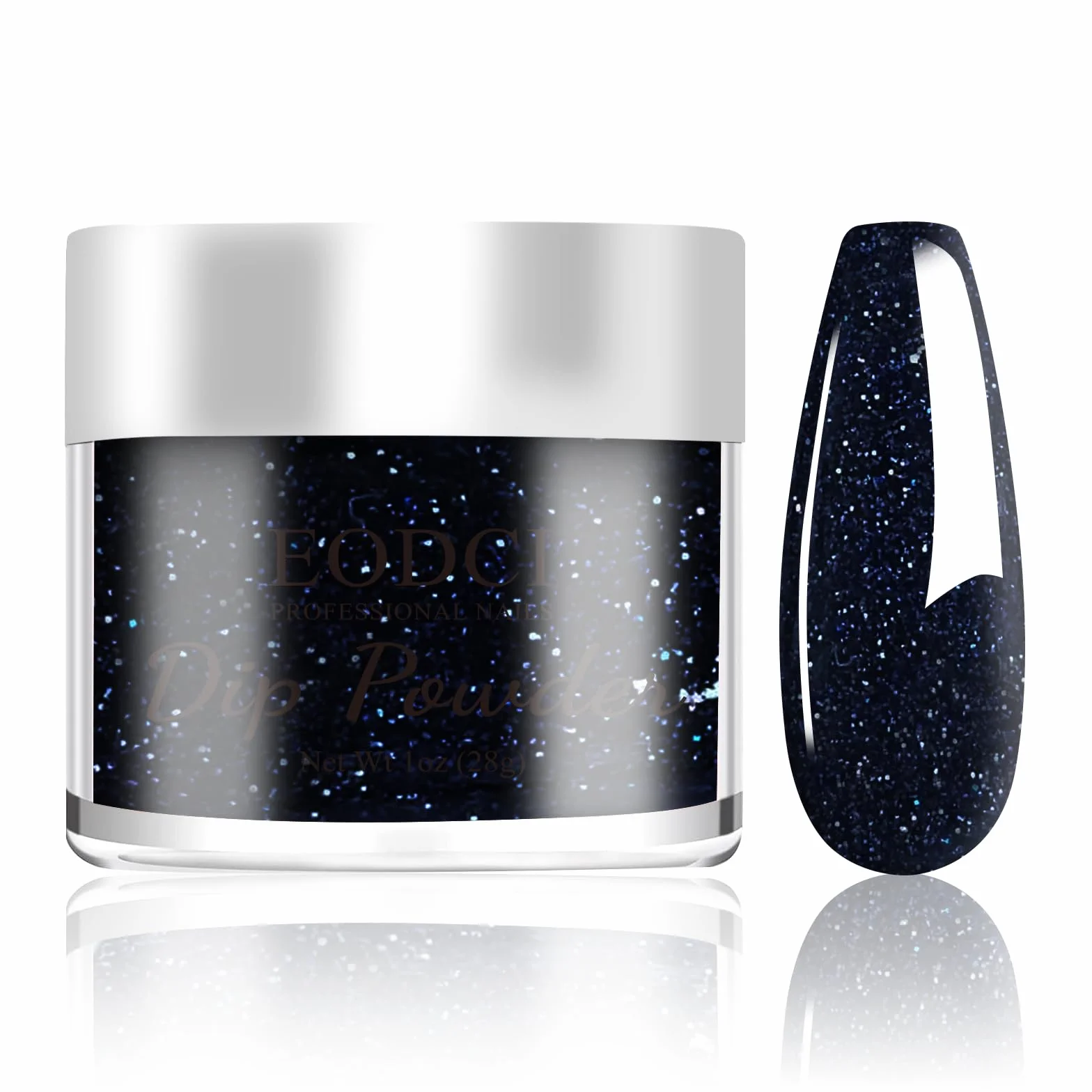 Poudre à Ongles 28g Paillettes Noires Dipping Powder Manucure Kits DIY Sans Odeur Lampe Non Requise