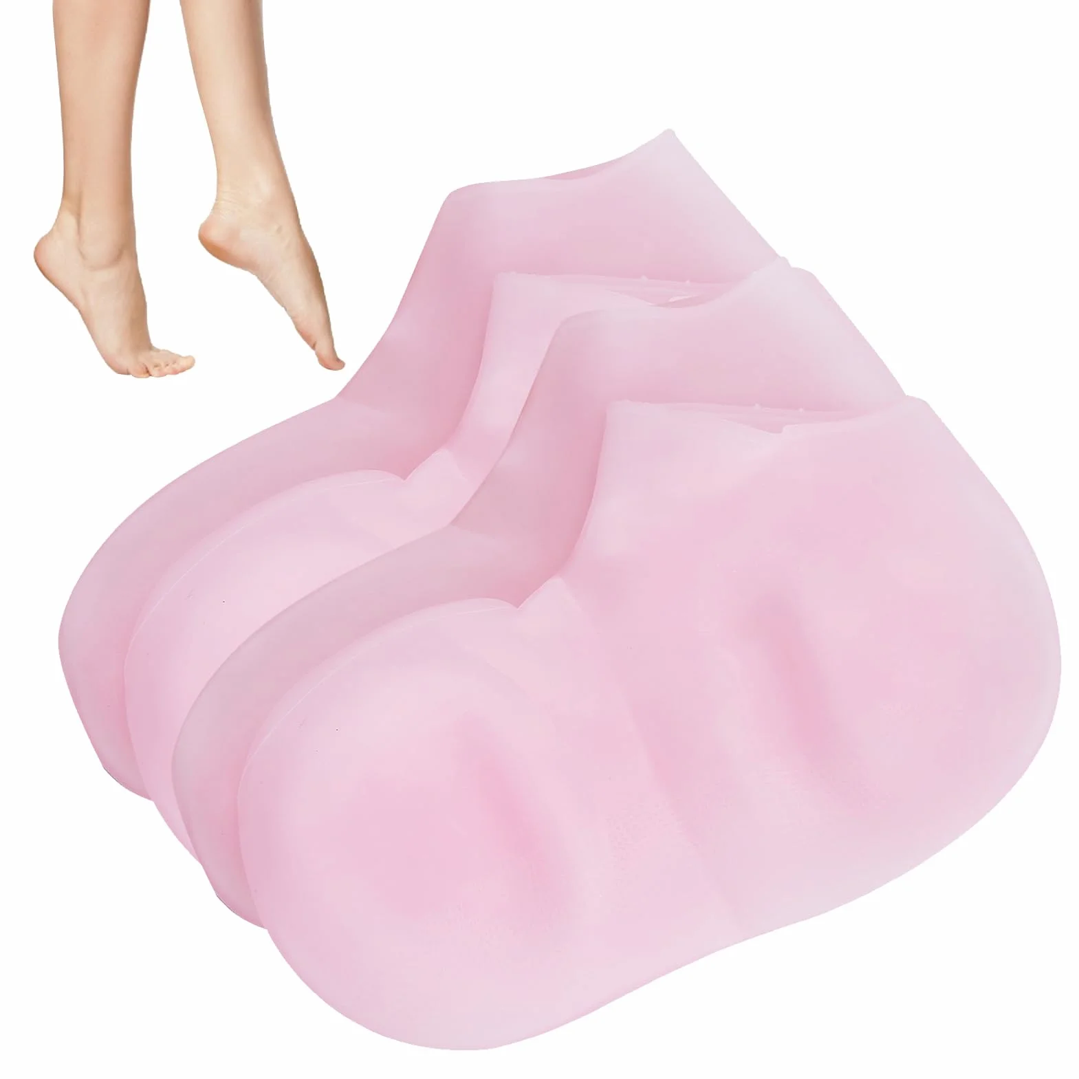 Agatige Chaussettes Hydratantes En Silicone Antidérapantes Adoucissantes Pour Pieds Secs Et Craquelés L 39-41