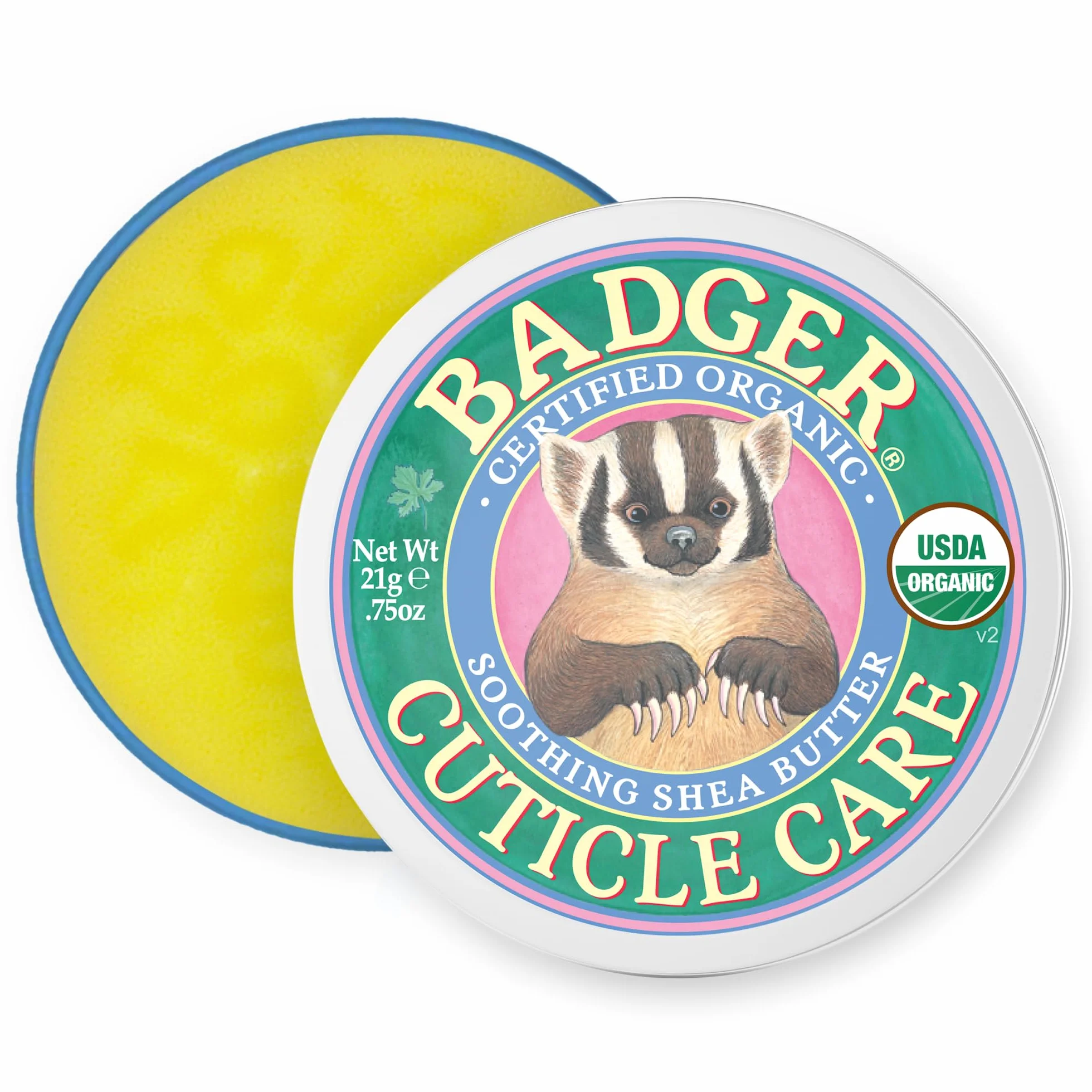 Badger CUTICLE CARE Certified Organic Shea Butter Nourish Repairs 21g